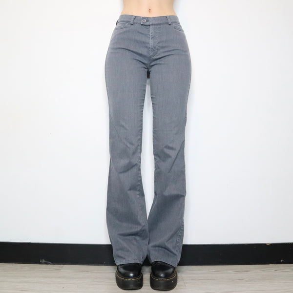 Vintage Early 2000s Grey Flare Pants