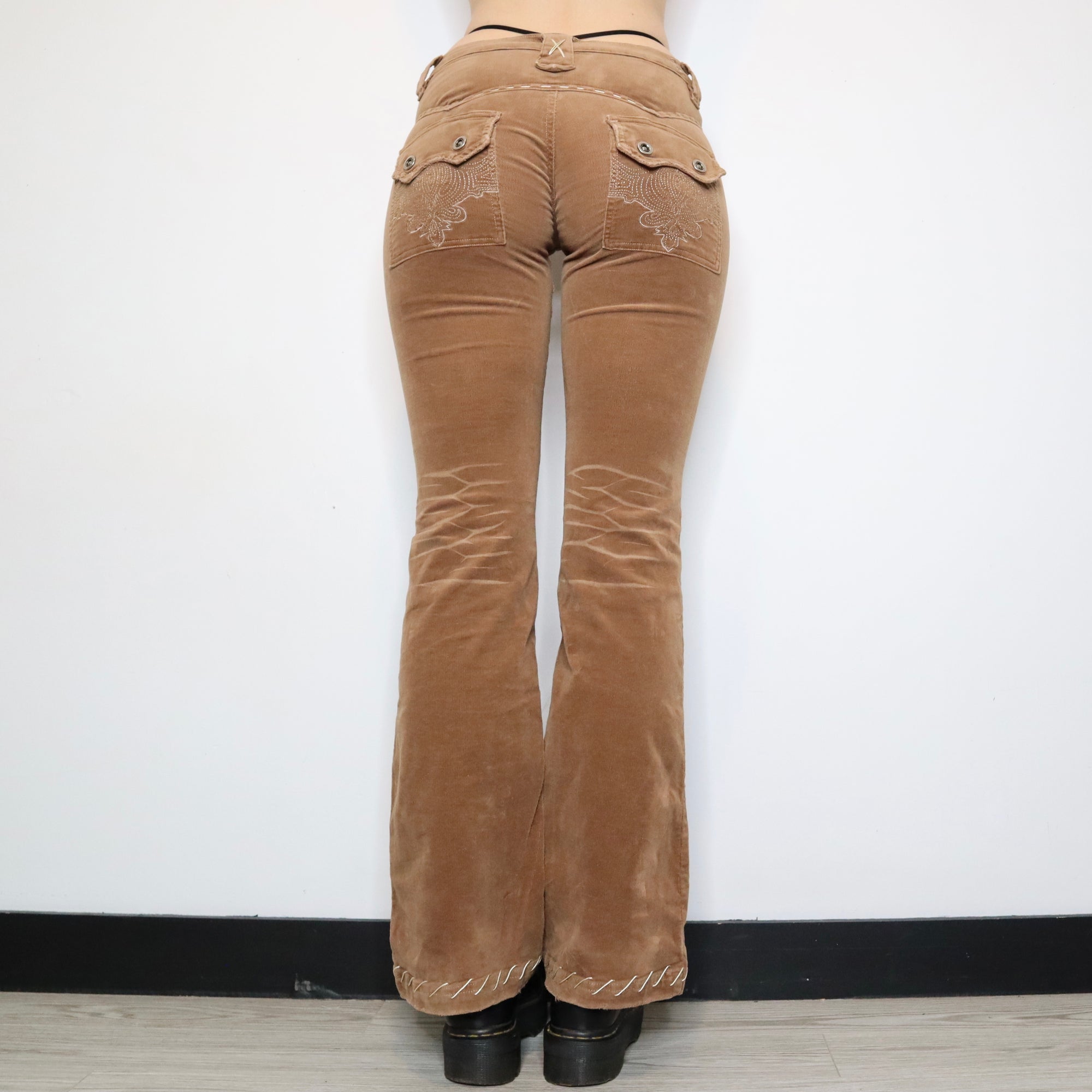 Vintage Early 2000s Warm Brown Corduroy Flare Pants