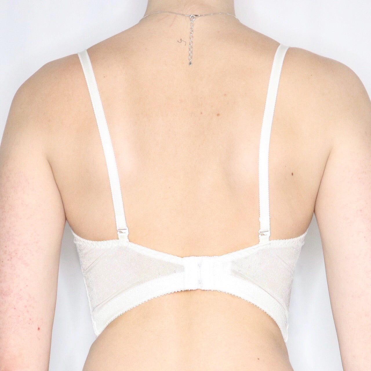 Vintage 90s Cropped White Lace Sheer Bustier