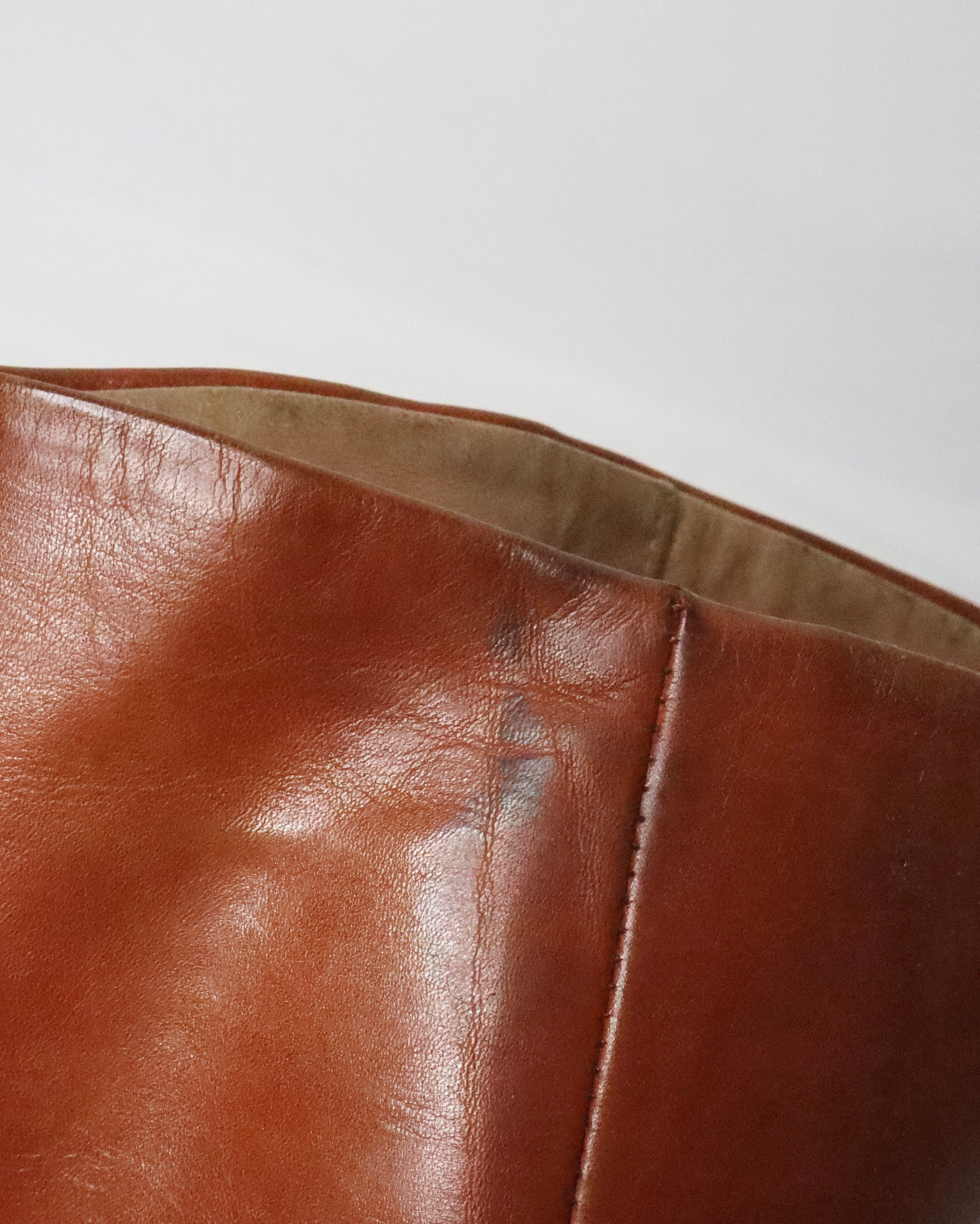 Italian Western Brown Leather Boots (7.5 US/38.5 EU) 