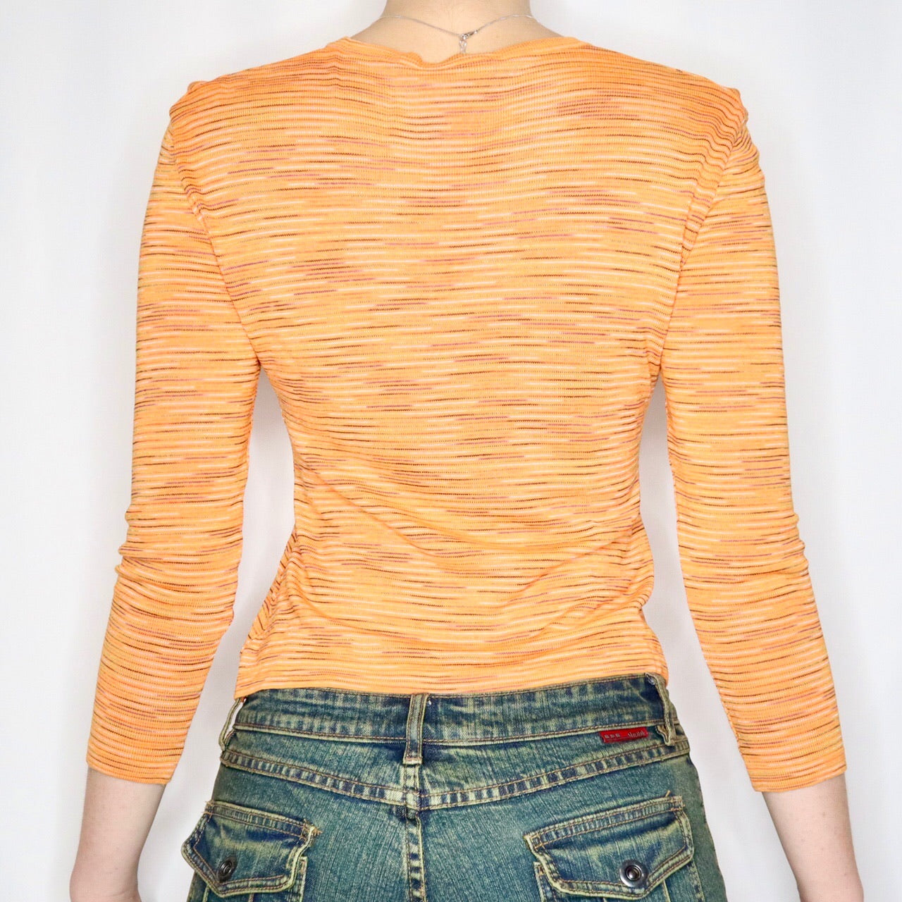 Rare Vintage Y2K Missoni Tangerine Knit Cardigan