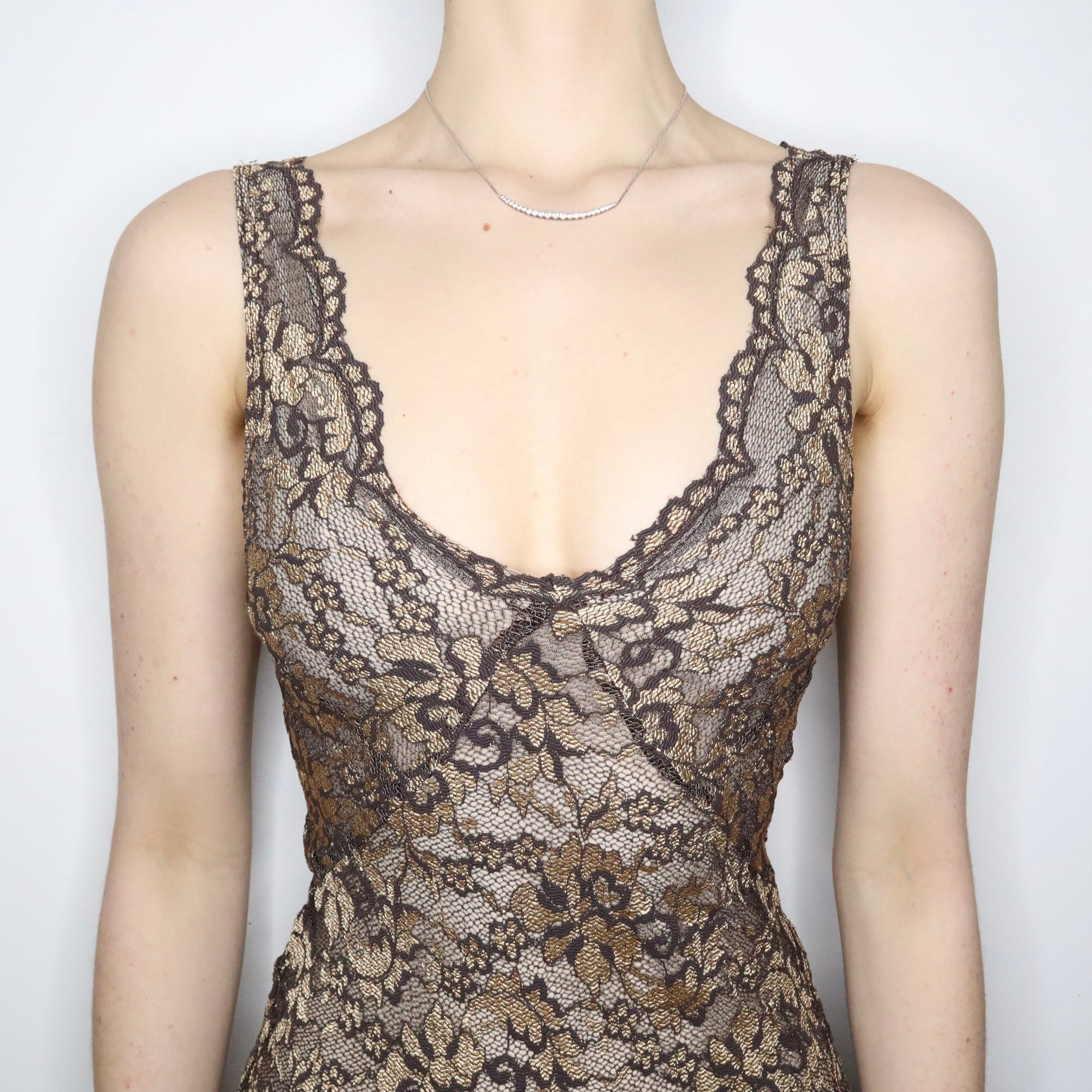Brown Lace Gown 