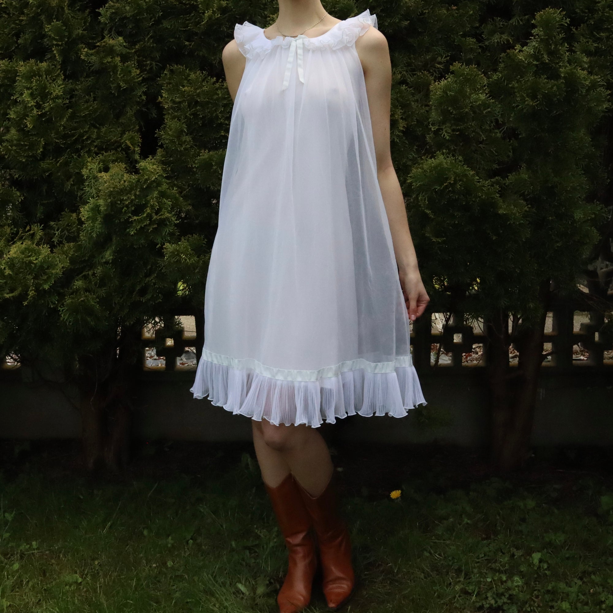 Ethereal White Babydoll Dress 