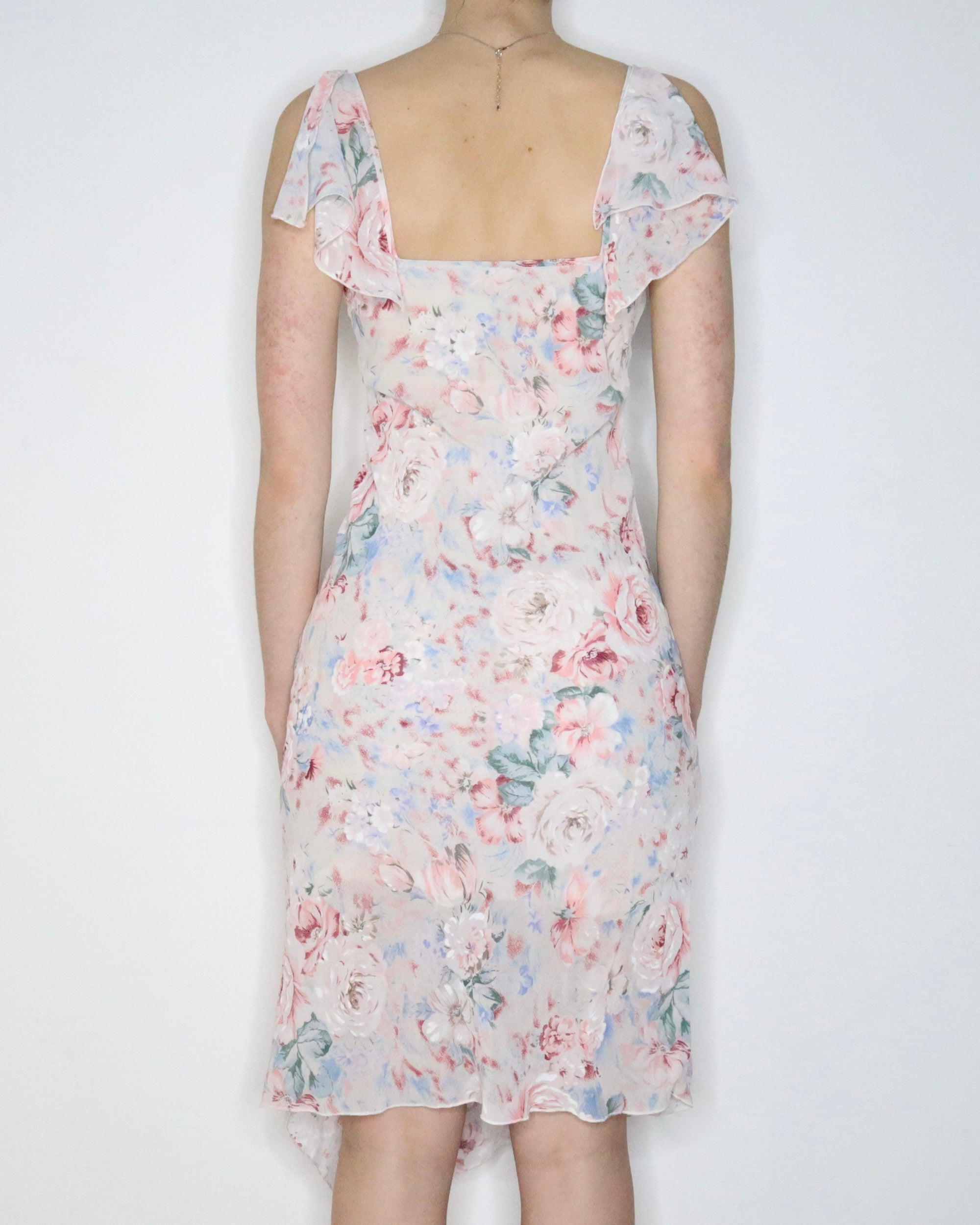 Pastel Floral Dress (Small) 
