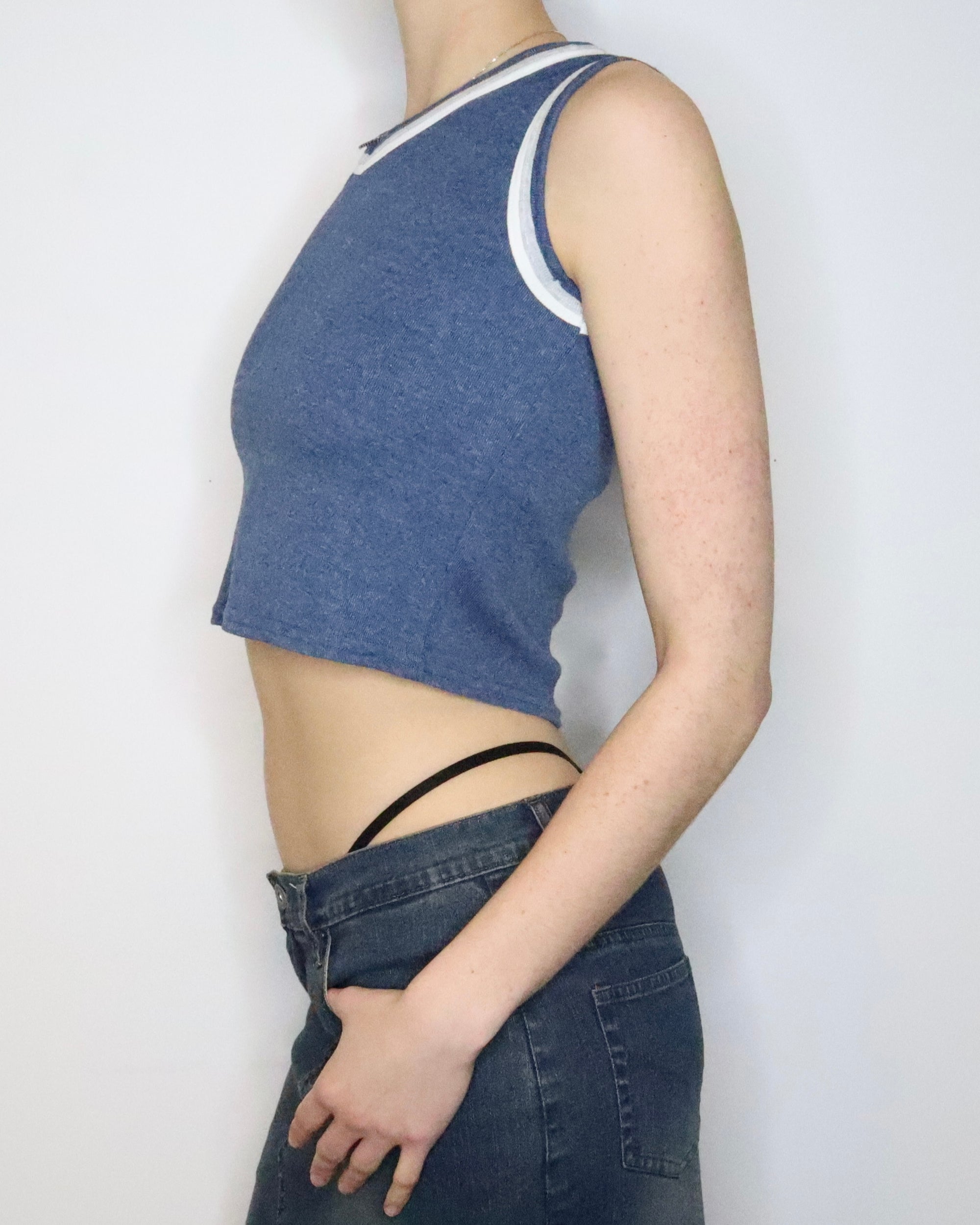 Sporty Cropped Tank Top (Small) 