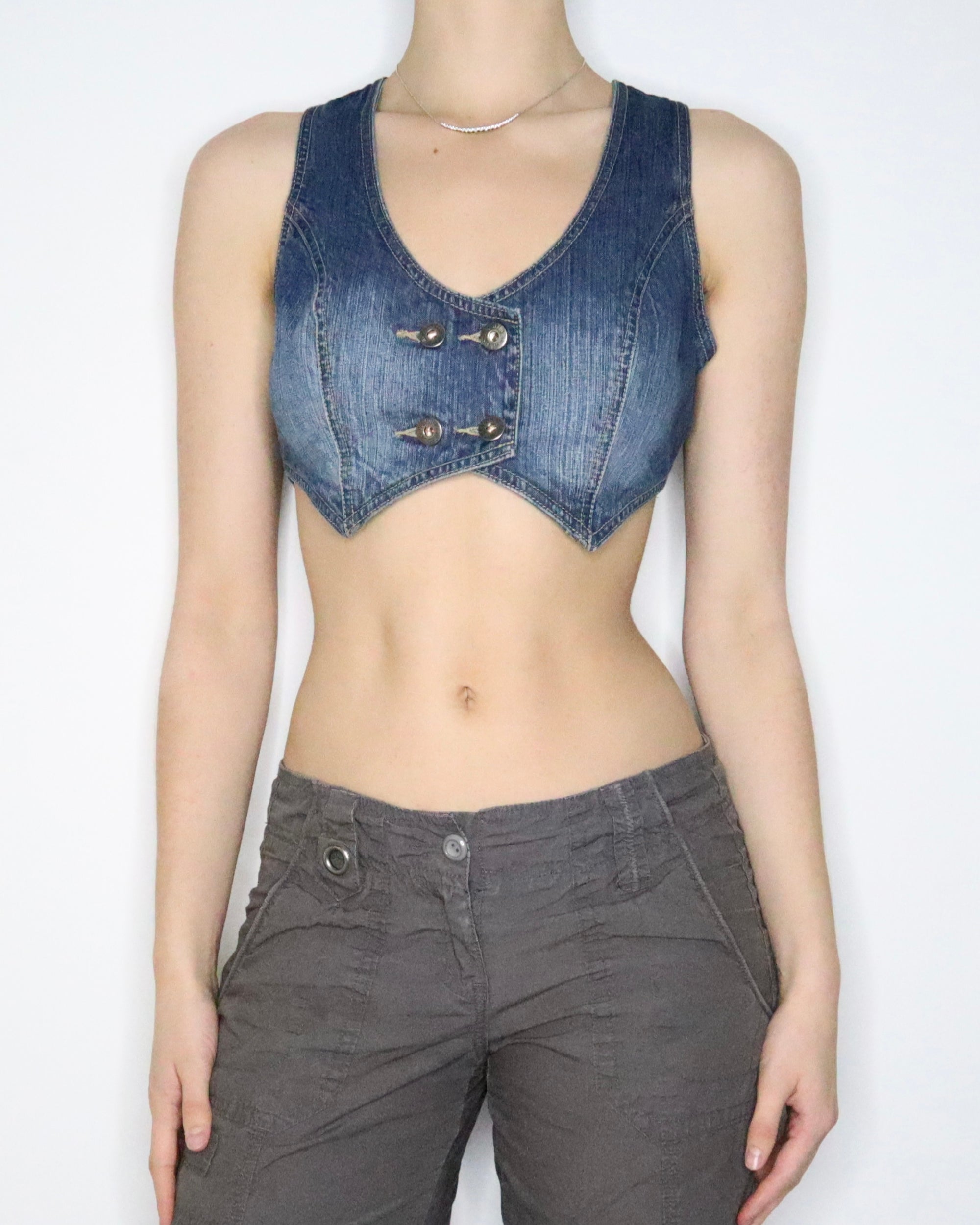 Guess Denim Mini Vest (Medium) 