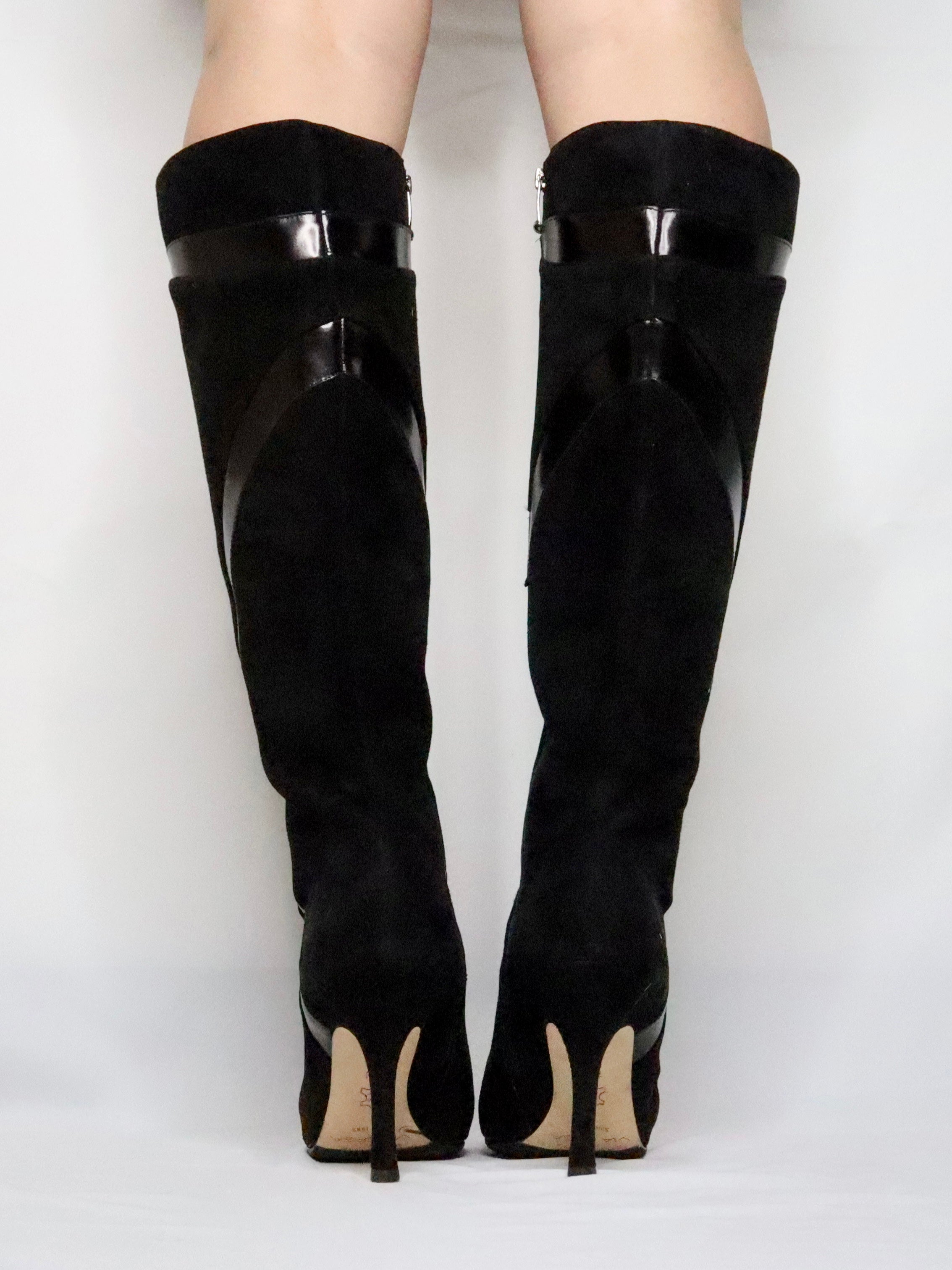 mens black knee high boots