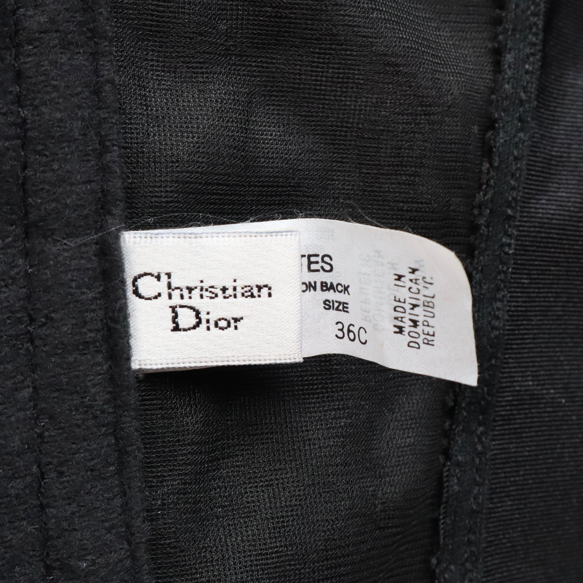 Rare Vintage 80s Christian Dior Black Corset