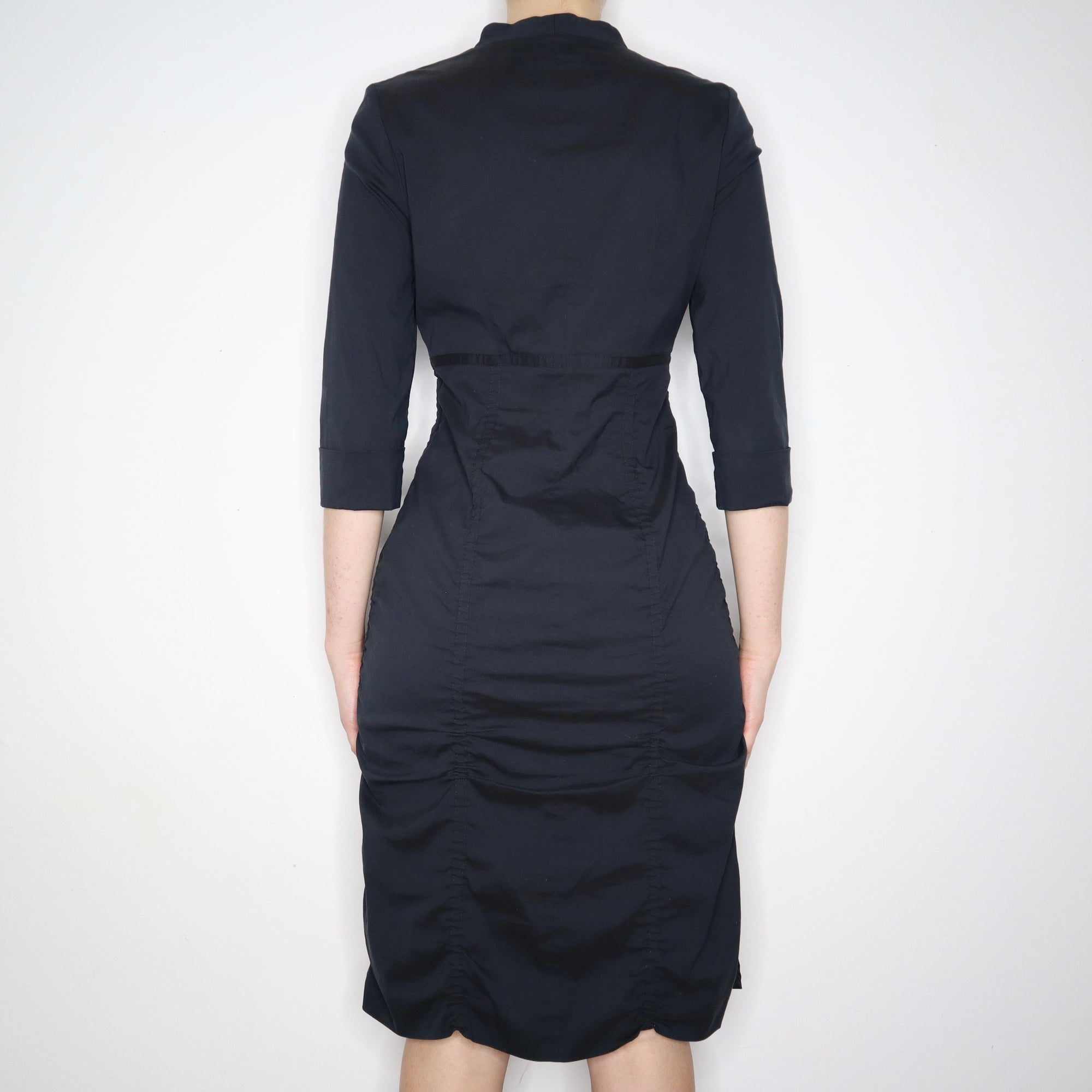 Charcoal Designer Midi Dress 