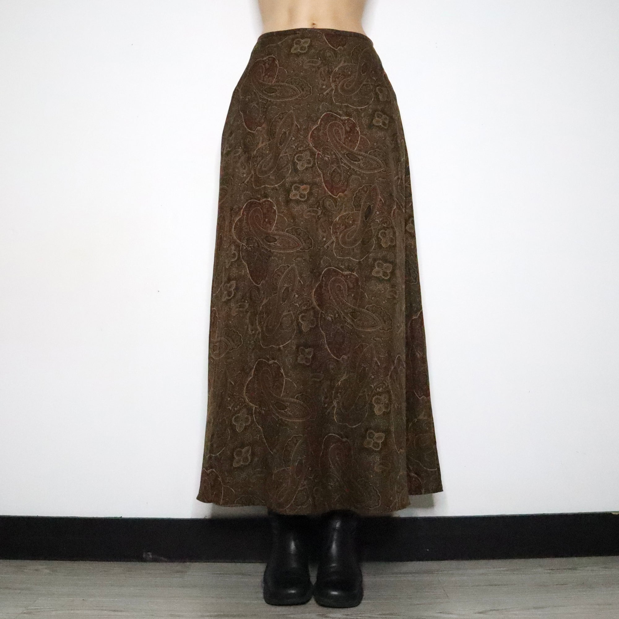 Ralph Lauren Paisley Silk Maxi Skirt (Small)