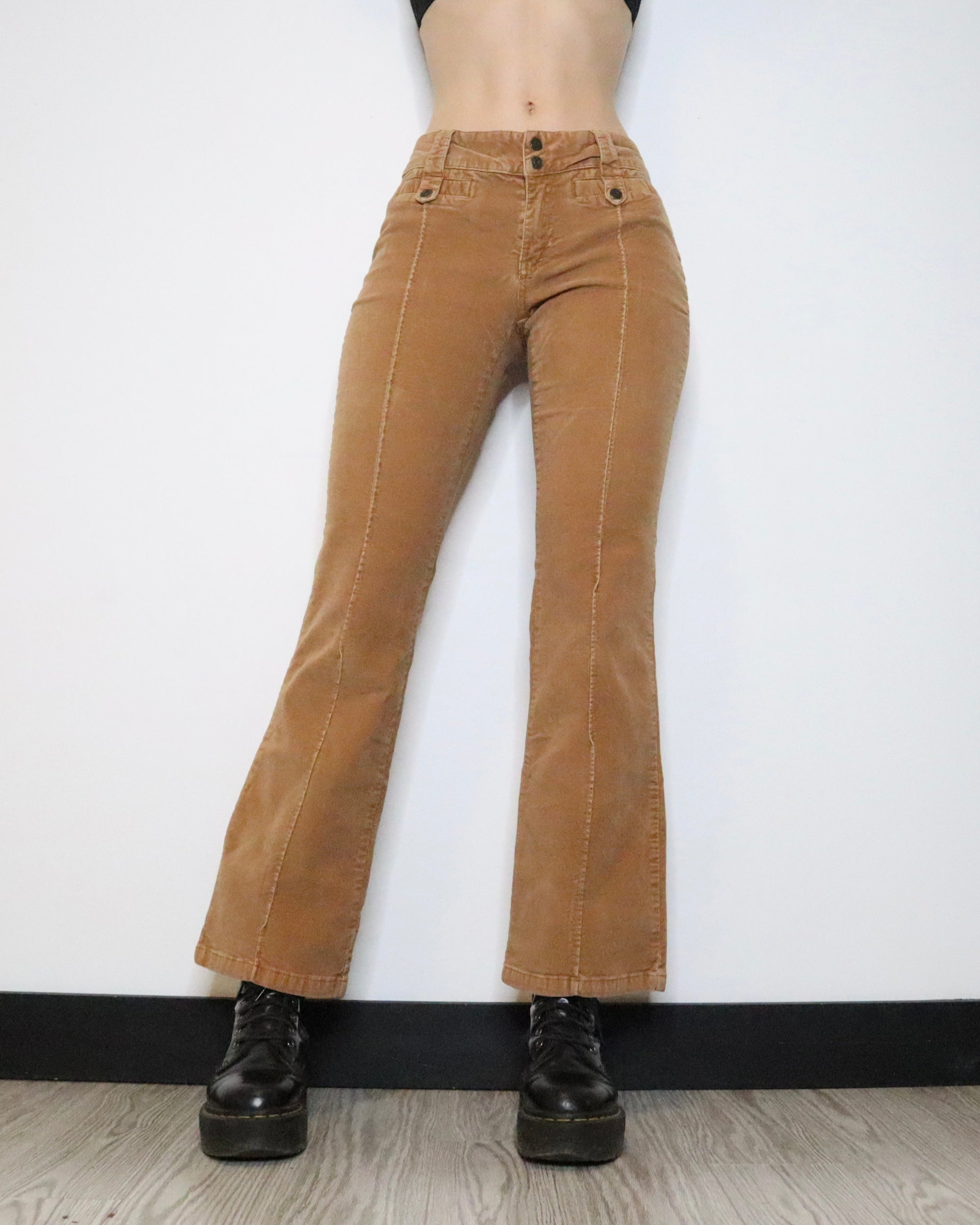 Brown Corduroy Flare Pants (Large) 