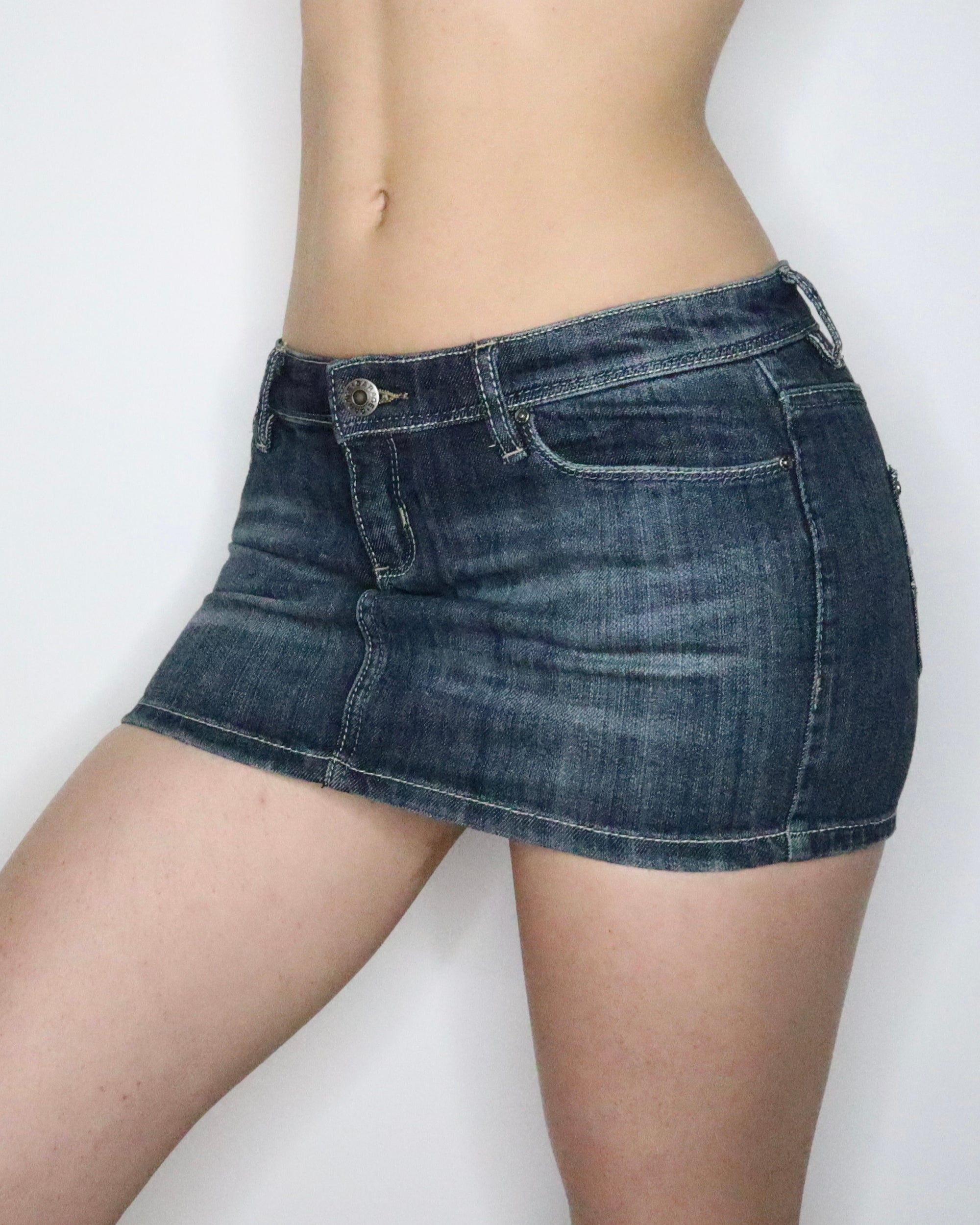 Denim Mini Skirt (XS-S) 