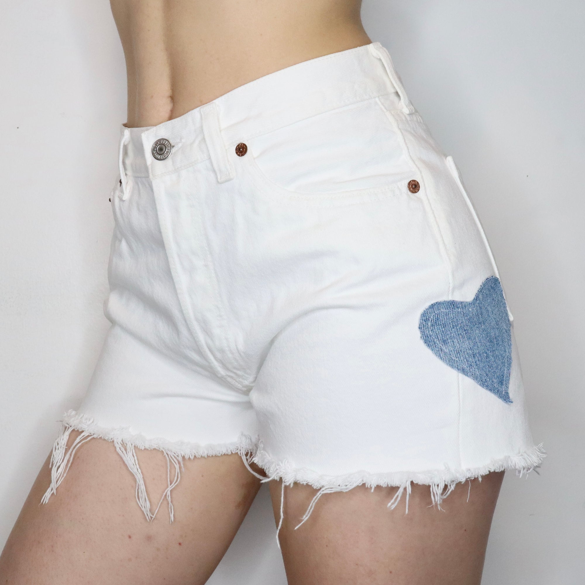 White Levi's 501 Shorts 