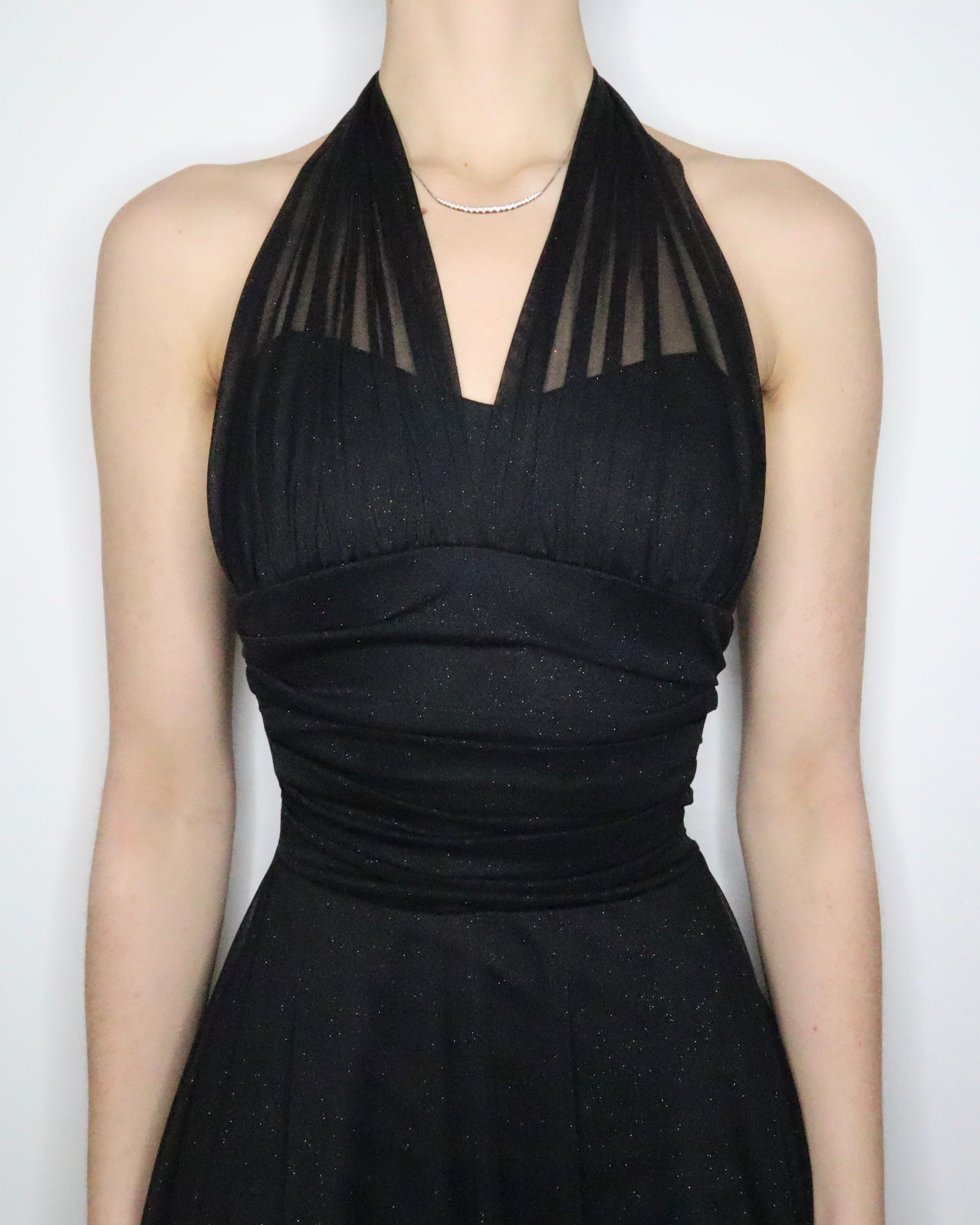 90S Black Glitter Fairy Dress (Small) - Imber Vintage 90S Black Glitter Fairy Dress (Small) - Imber Vintage