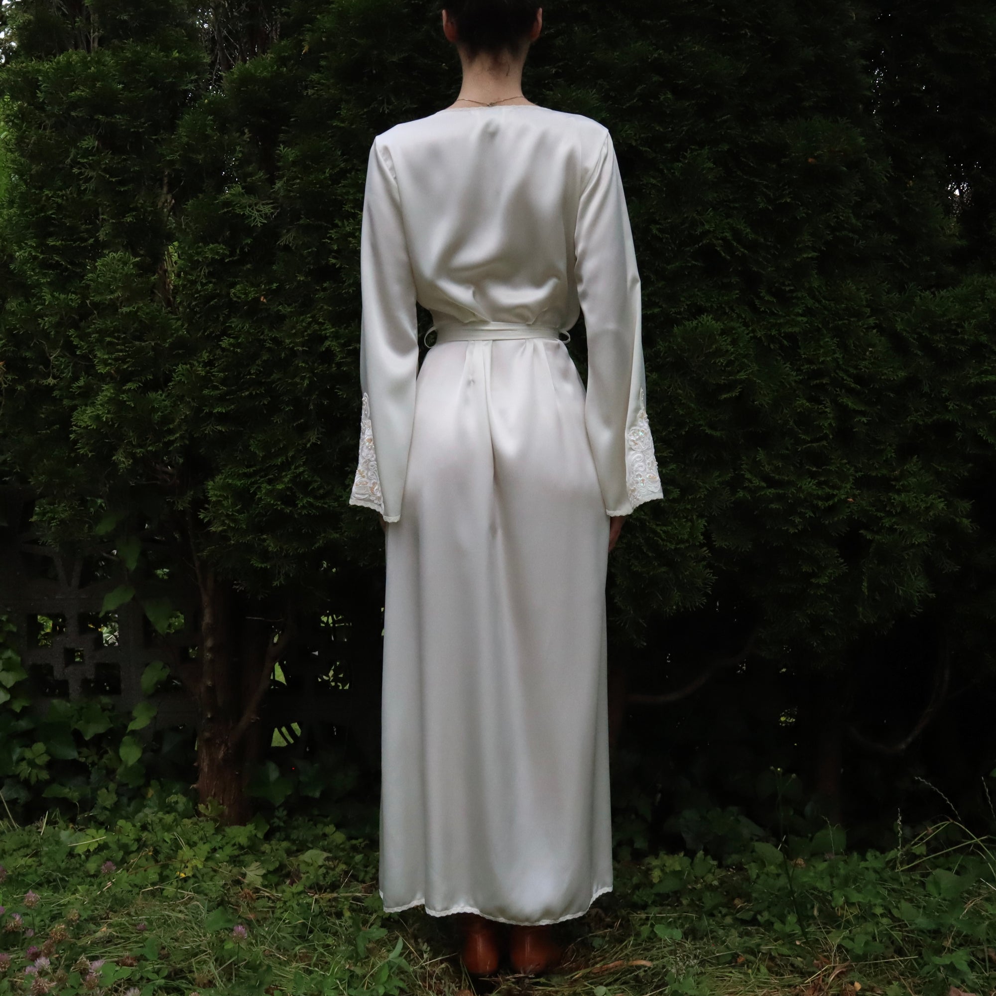 White Satin Robe 