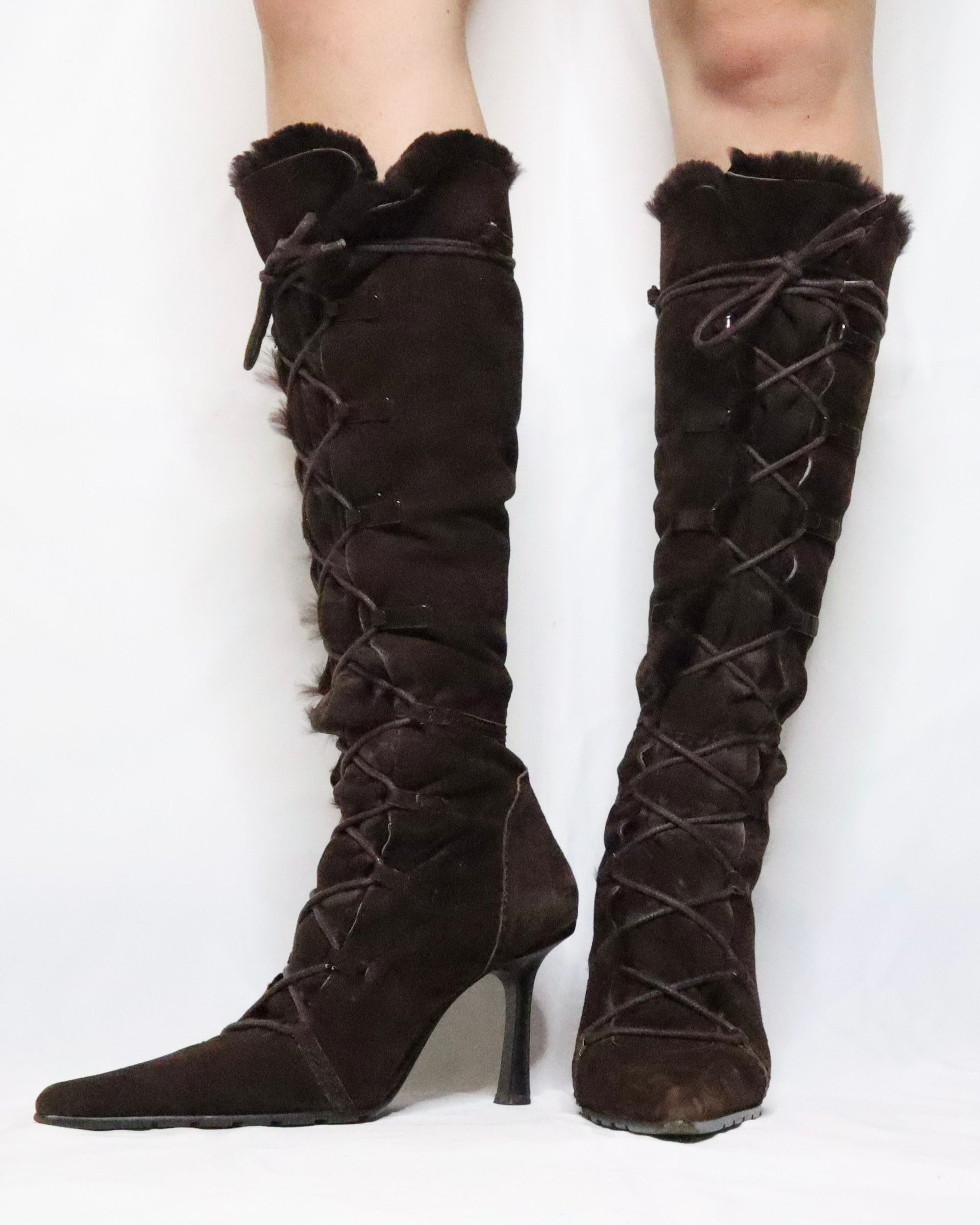 Knee High Stiletto Boots (6.5-7 US) 