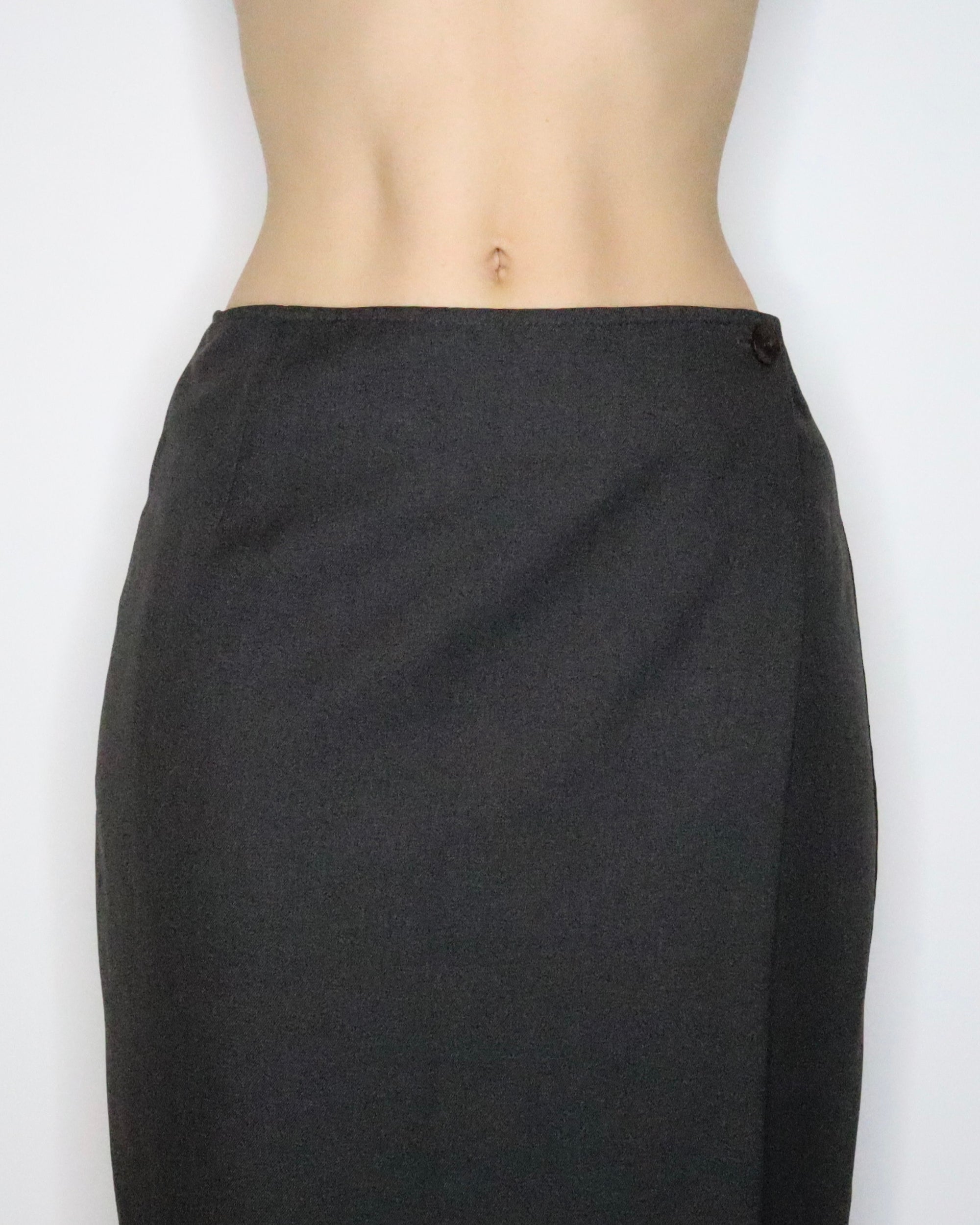90s Gray Maxi Skirt (Small)