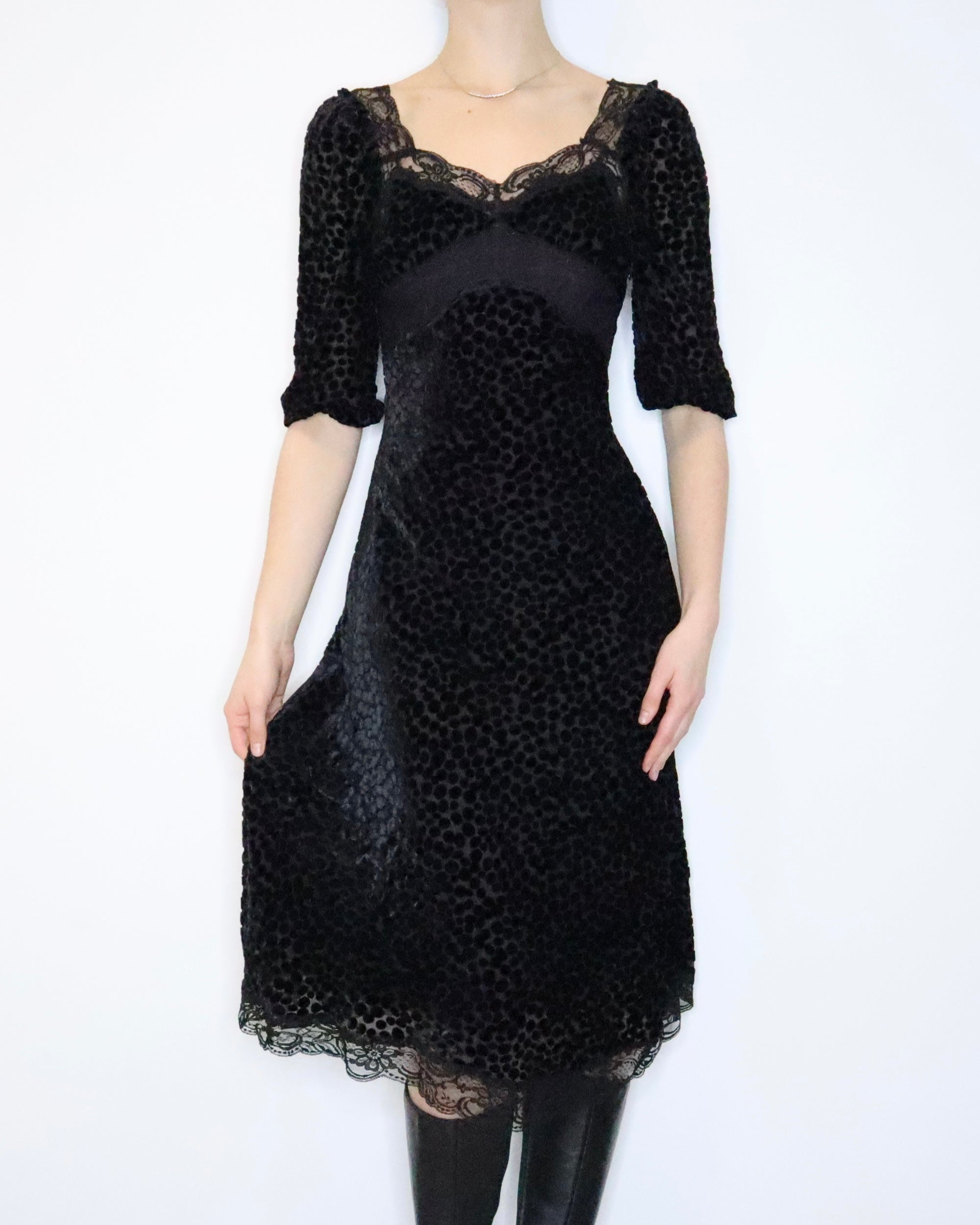 Black Midi Dress (Small) 