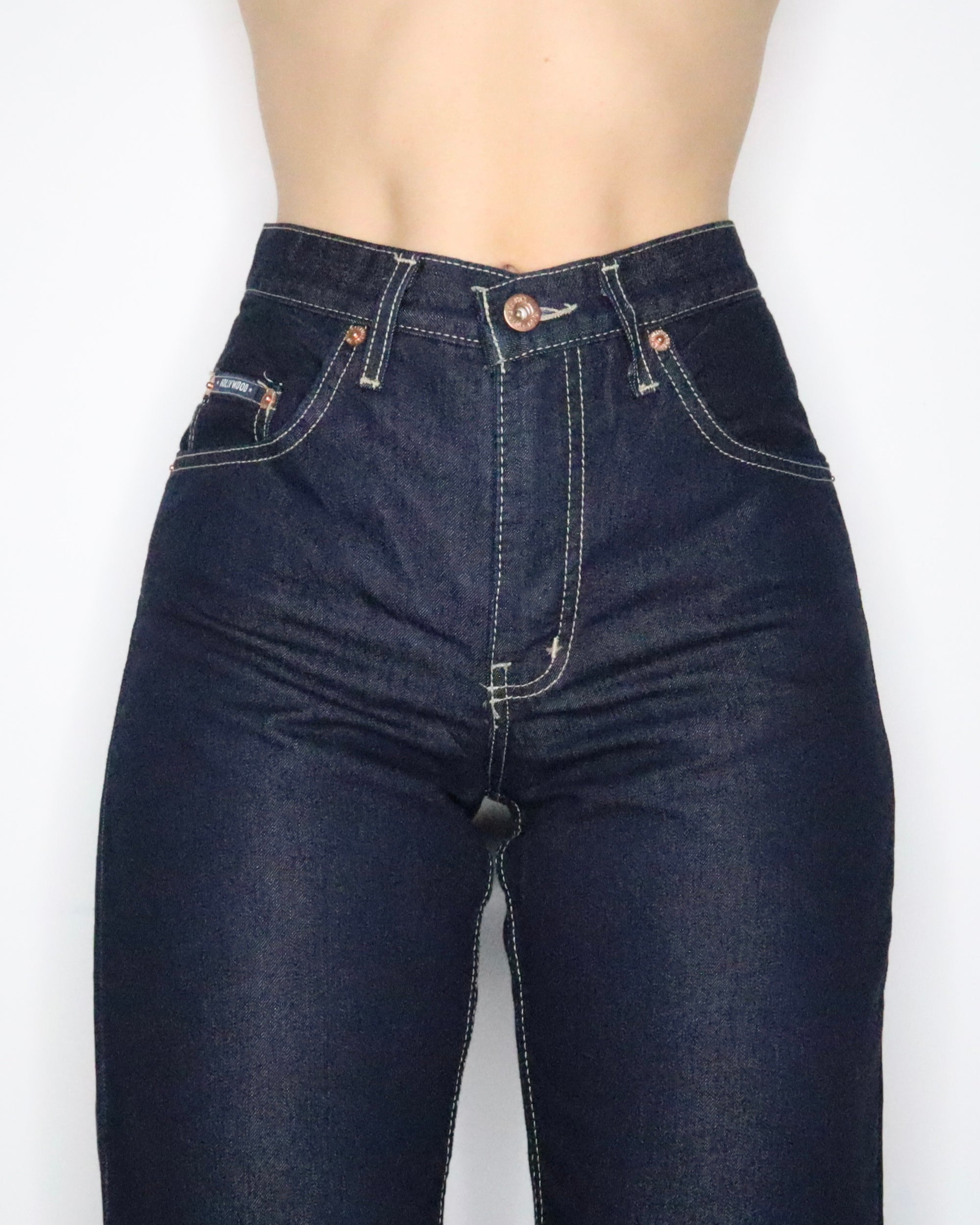 High Waisted Wide Leg Jeans (Small) 