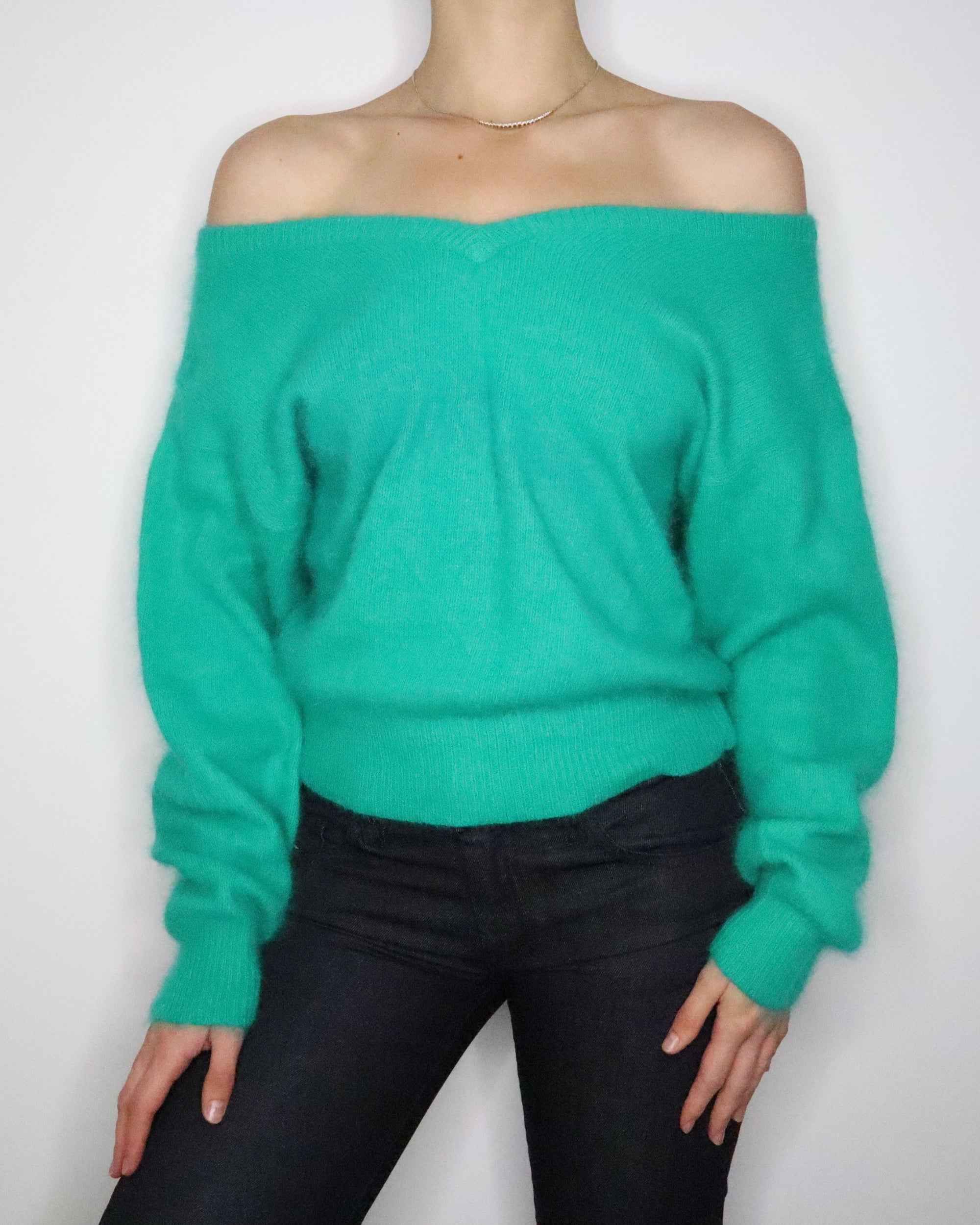 Kelly Green Slouchy Sweater (M-L) 