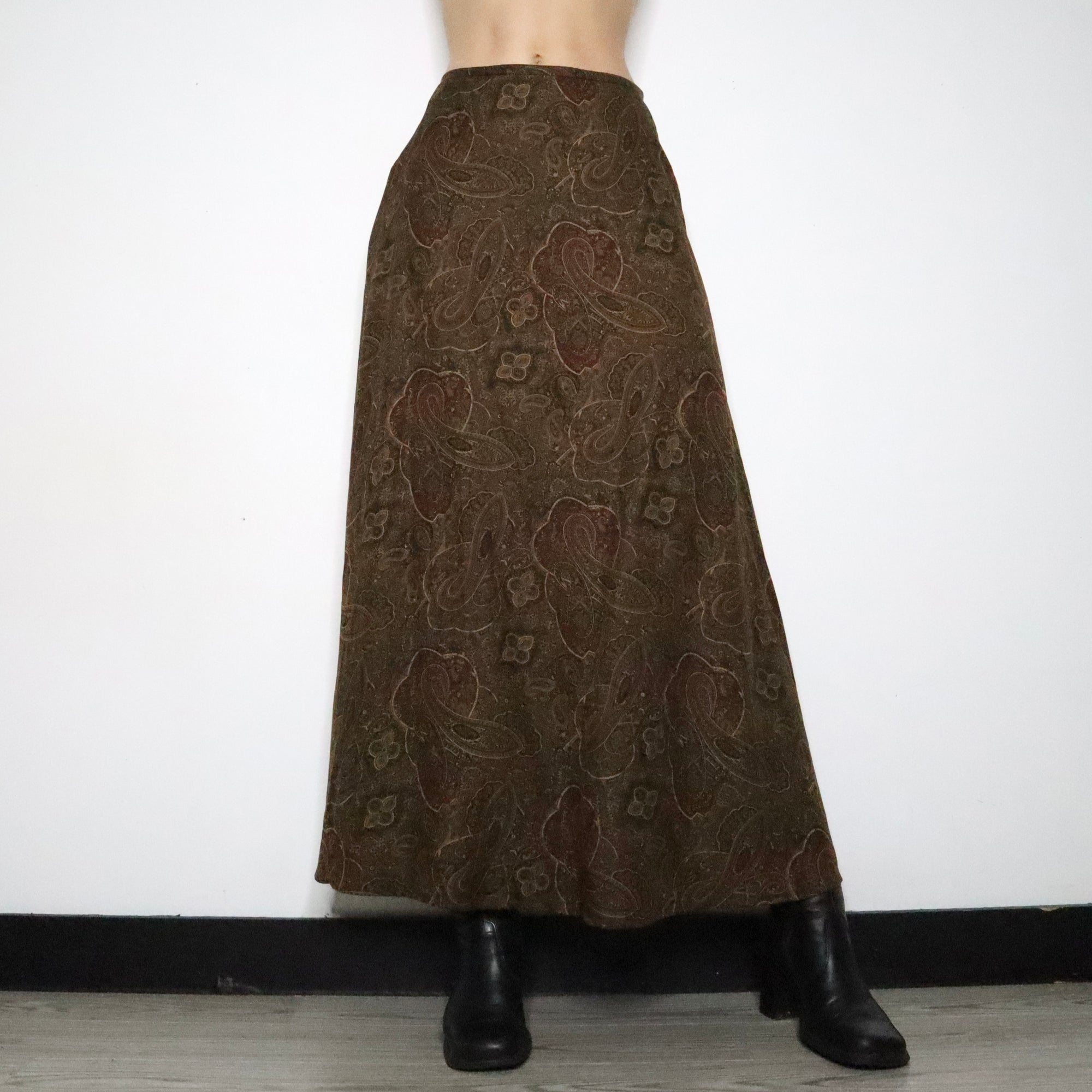 Ralph Lauren Paisley Silk Maxi Skirt (Small)