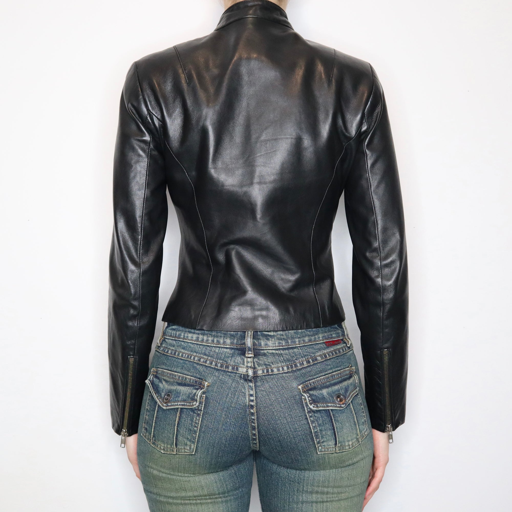 Black Leather Moto Jacket 