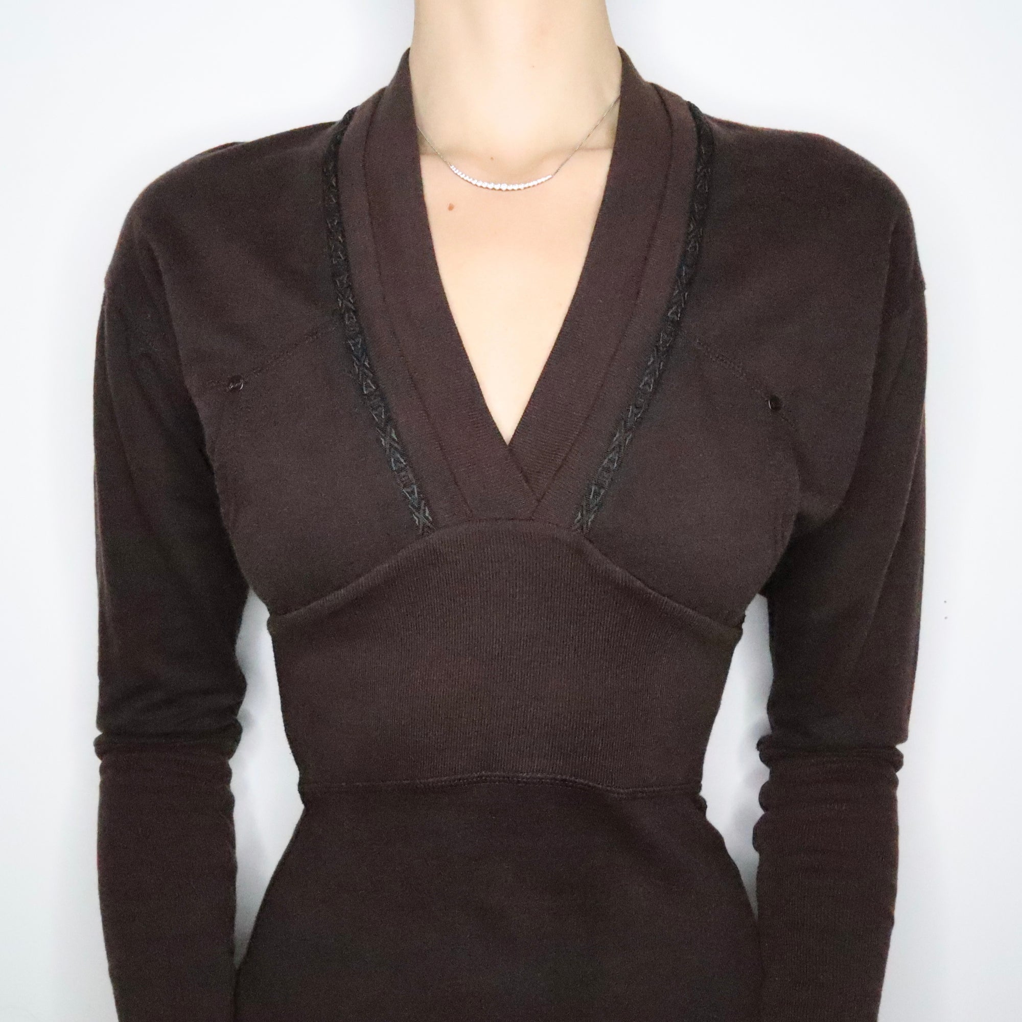 Diesel Dark Brown Sweater Dress (XS) - Imber Vintage Diesel Dark Brown Sweater Dress (XS) - Imber Vintage