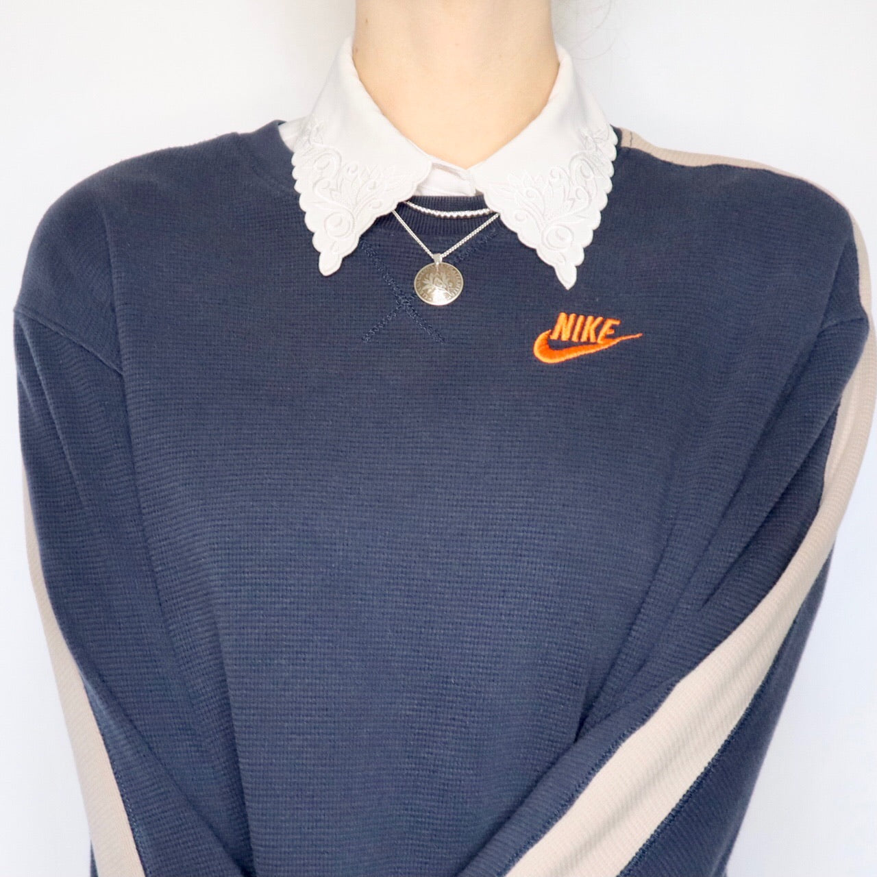 Vintage Y2K Nike Navy Blue Cotton Pullover