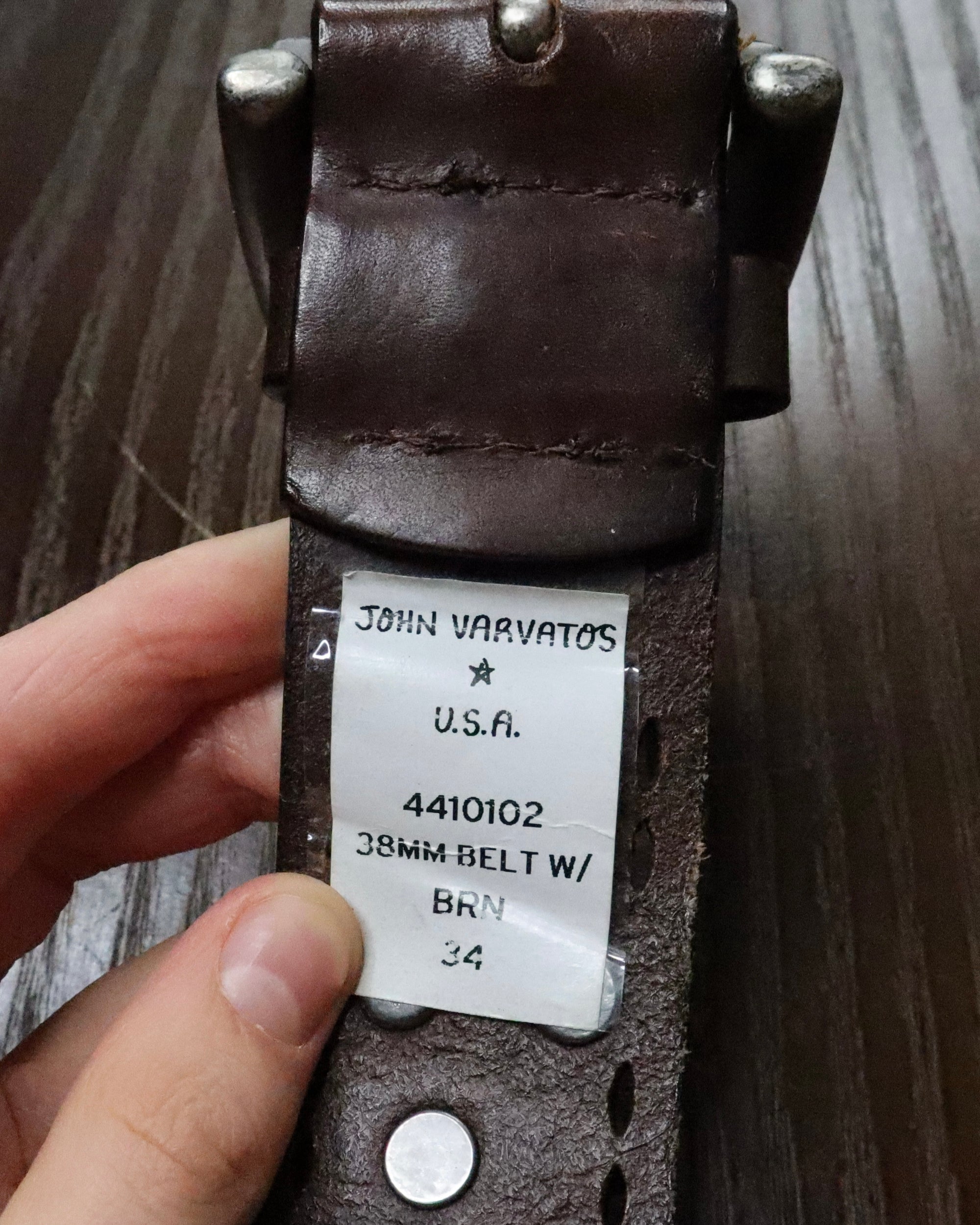 John Varvatos Studded Leather Belt (M-L) 