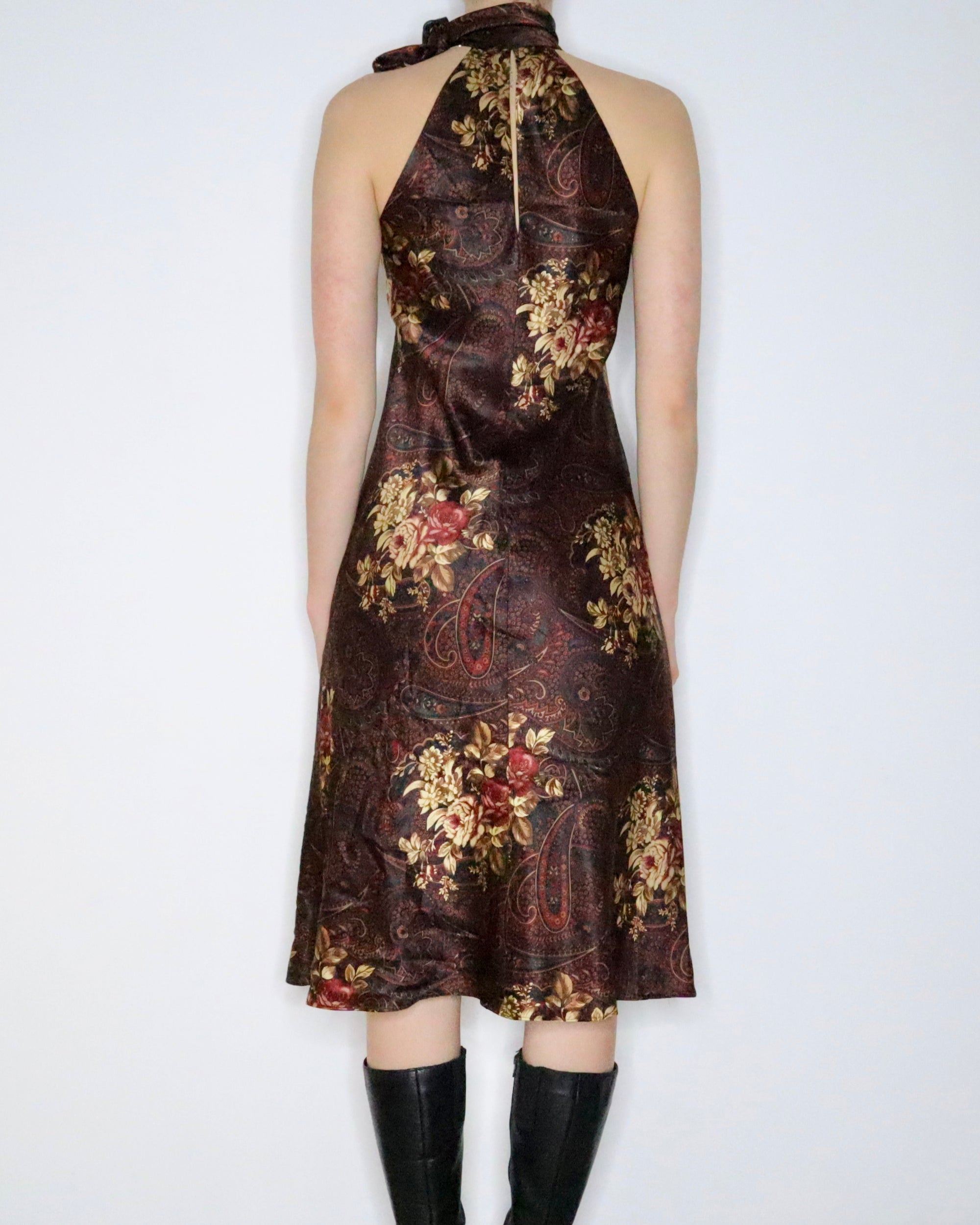 Ralph Lauren Paisley Silk Midi Dress (Medium)