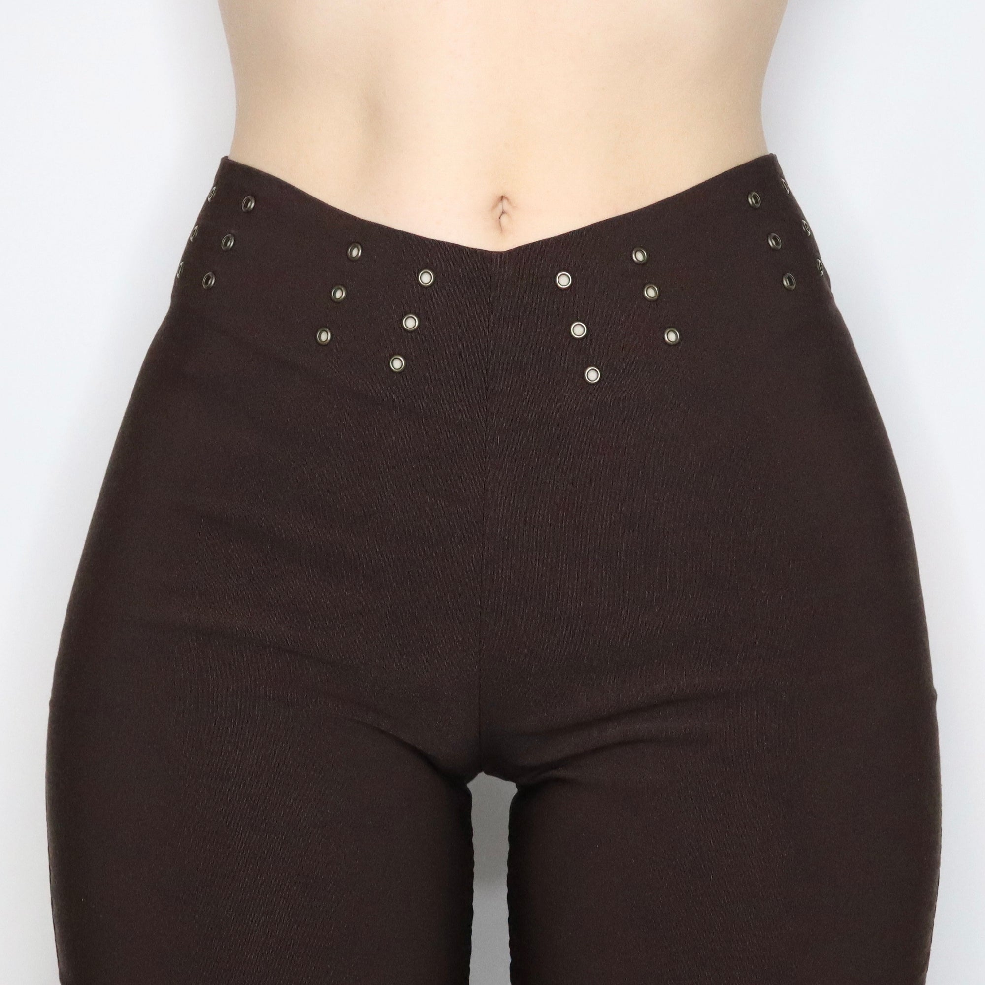 Vintage Y2K Mid Rise Brown Flare Pants