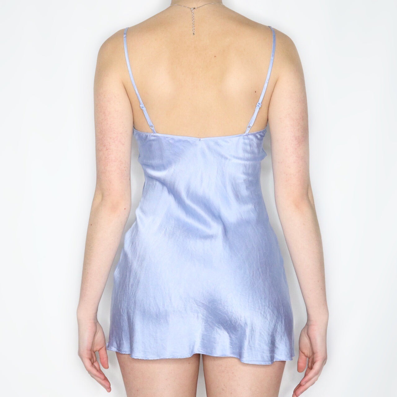 Early 2000s Victoria's Secret Pale Blue Silk Slip Dress