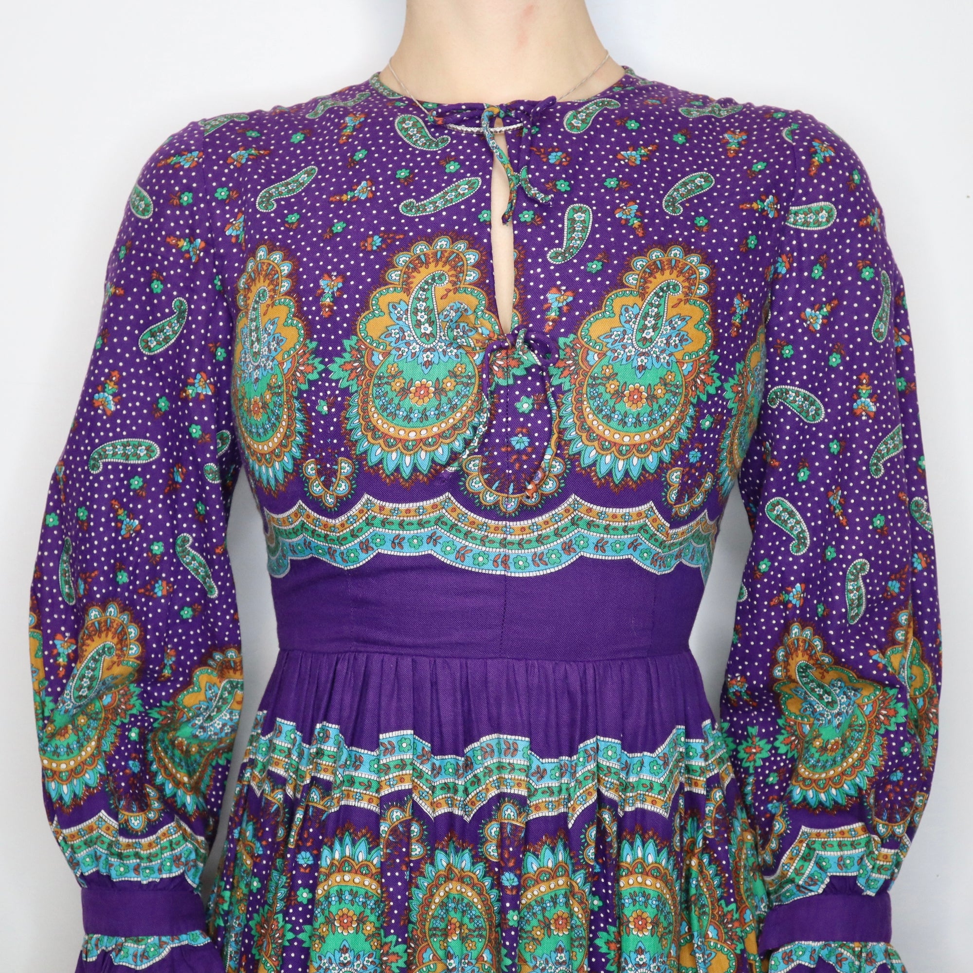 Hippie Paisley Maxi Dress (XS-S)