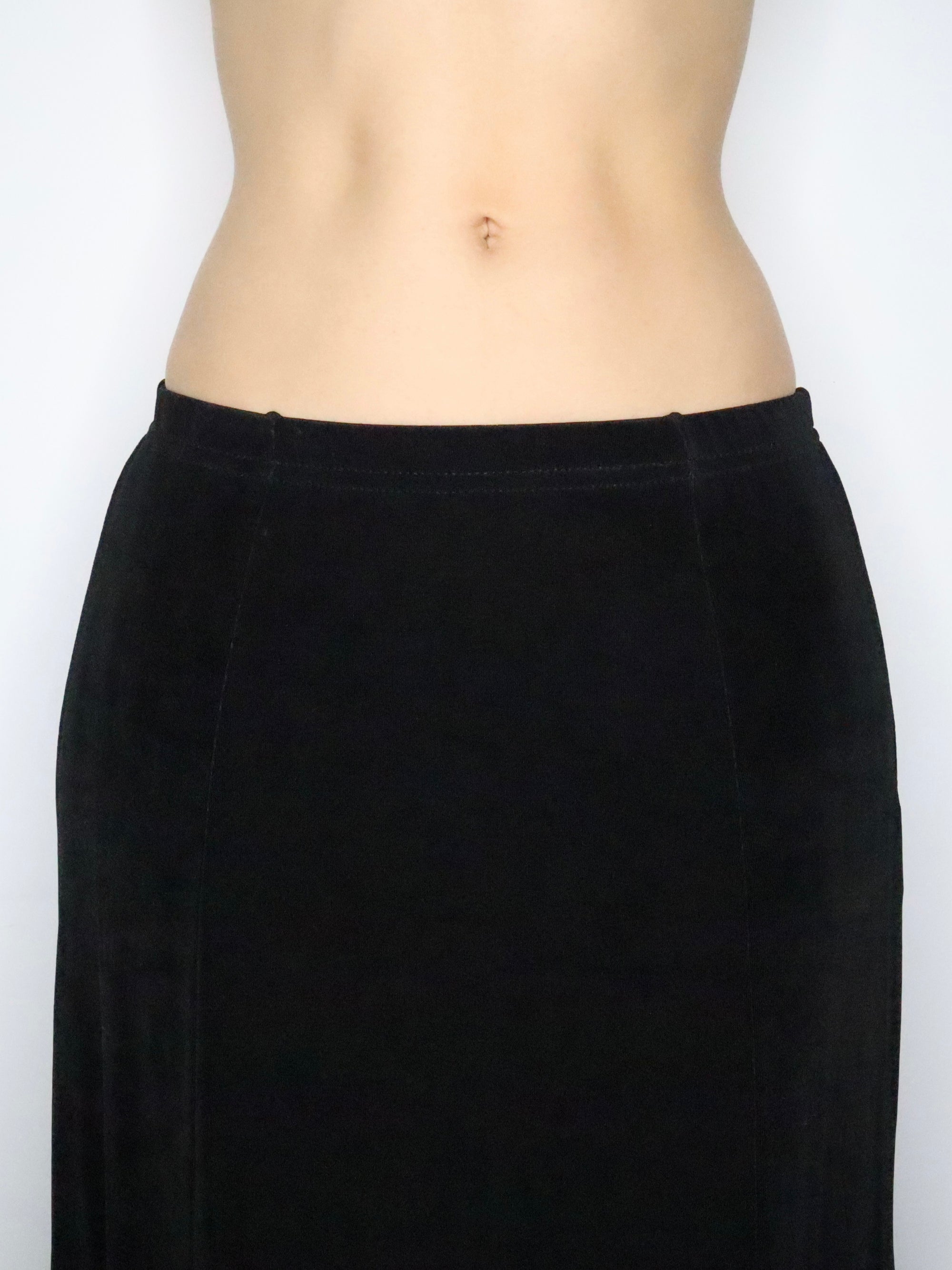 Slinky Black Maxi Skirt (Medium) 