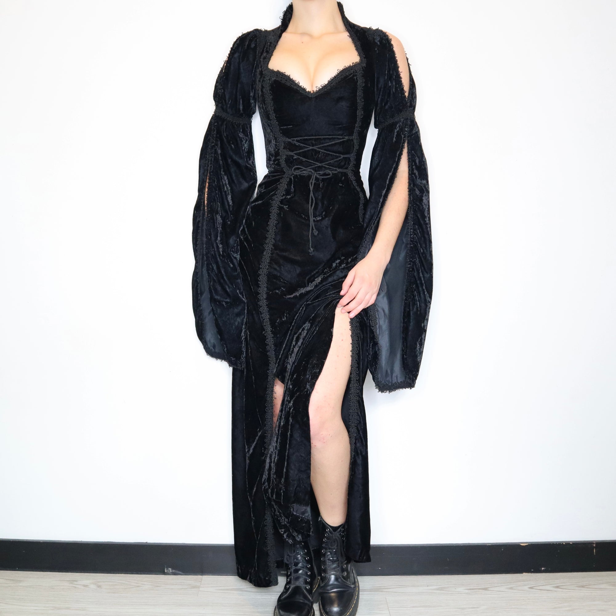 Rare Vintage 90s Goth Queen Gown