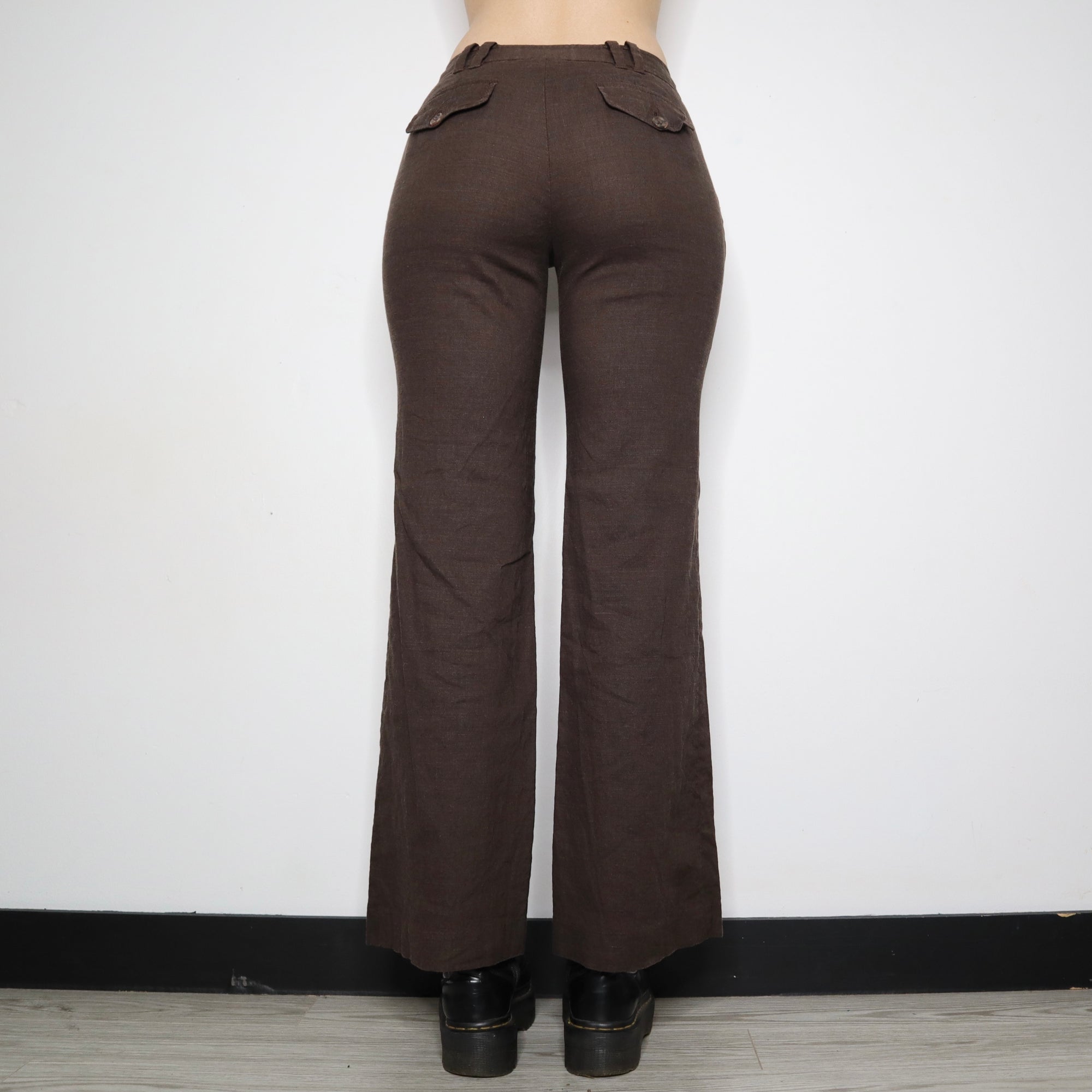 Vintage Early 2000s Mocha Brown Linen Pants