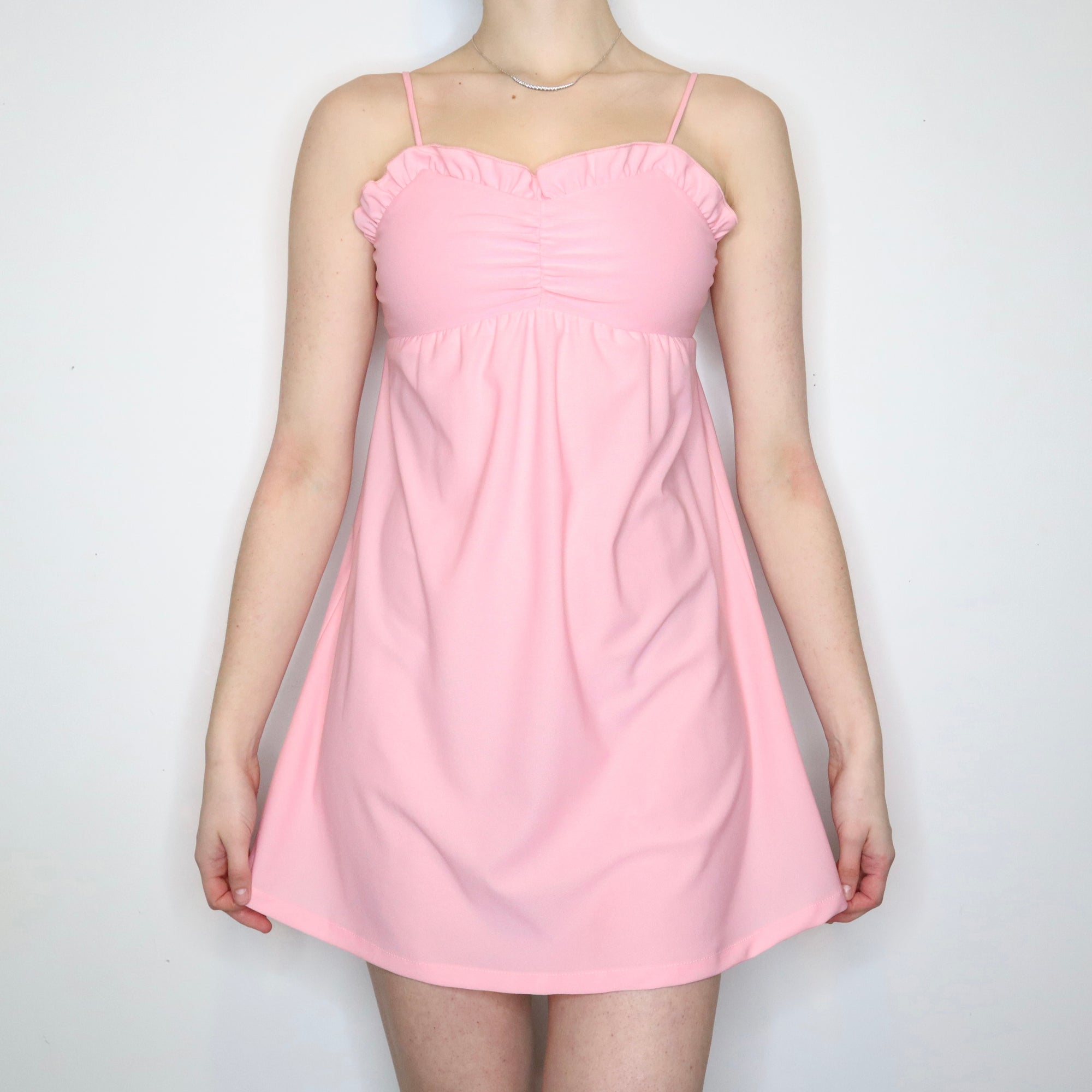 Pastel Pink Babydoll Dress - Imber Vintage Pastel Pink Babydoll Dress - Imber Vintage