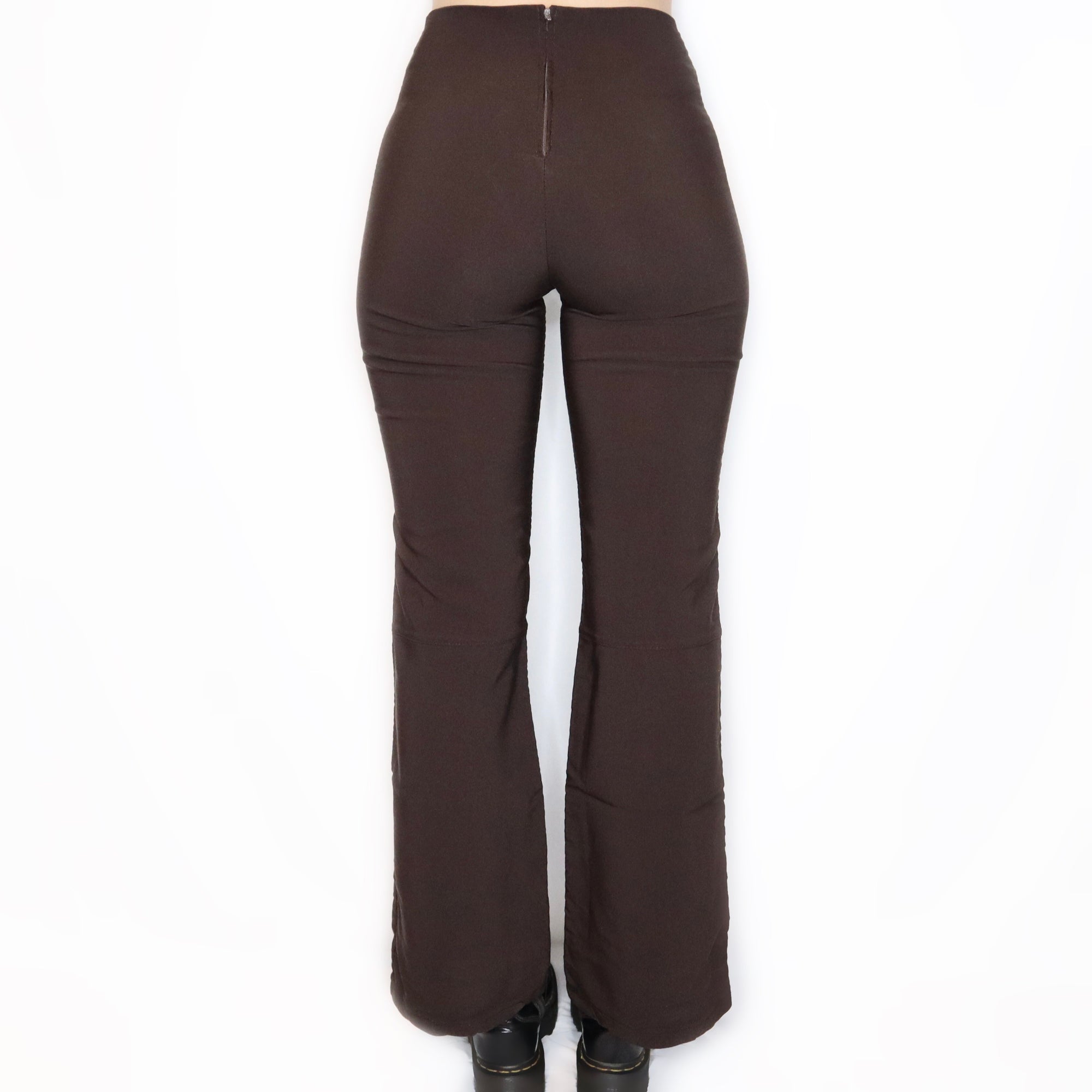 Vintage Y2K Mid Rise Brown Flare Pants