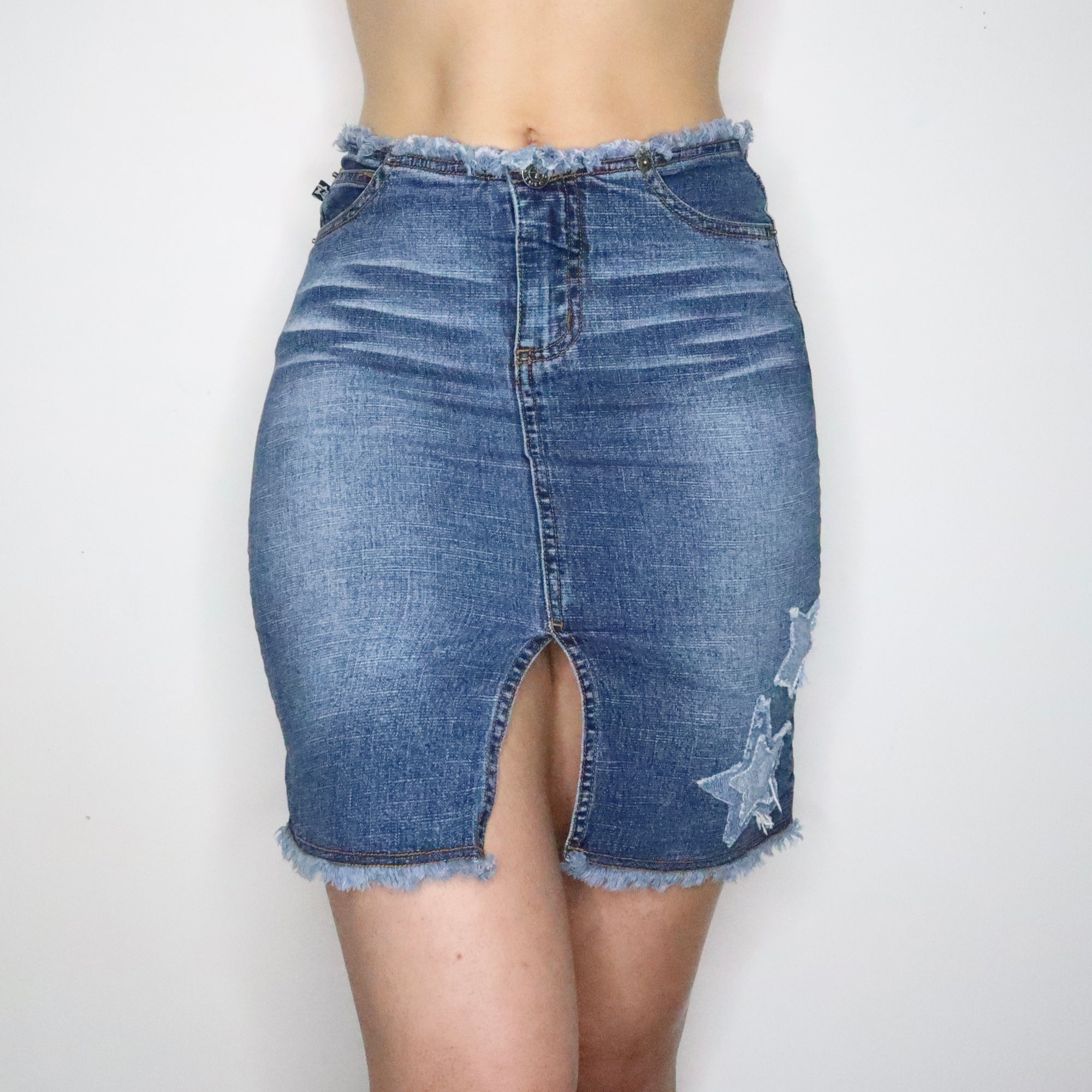 Denim Star Mini Skirt (XS-S)