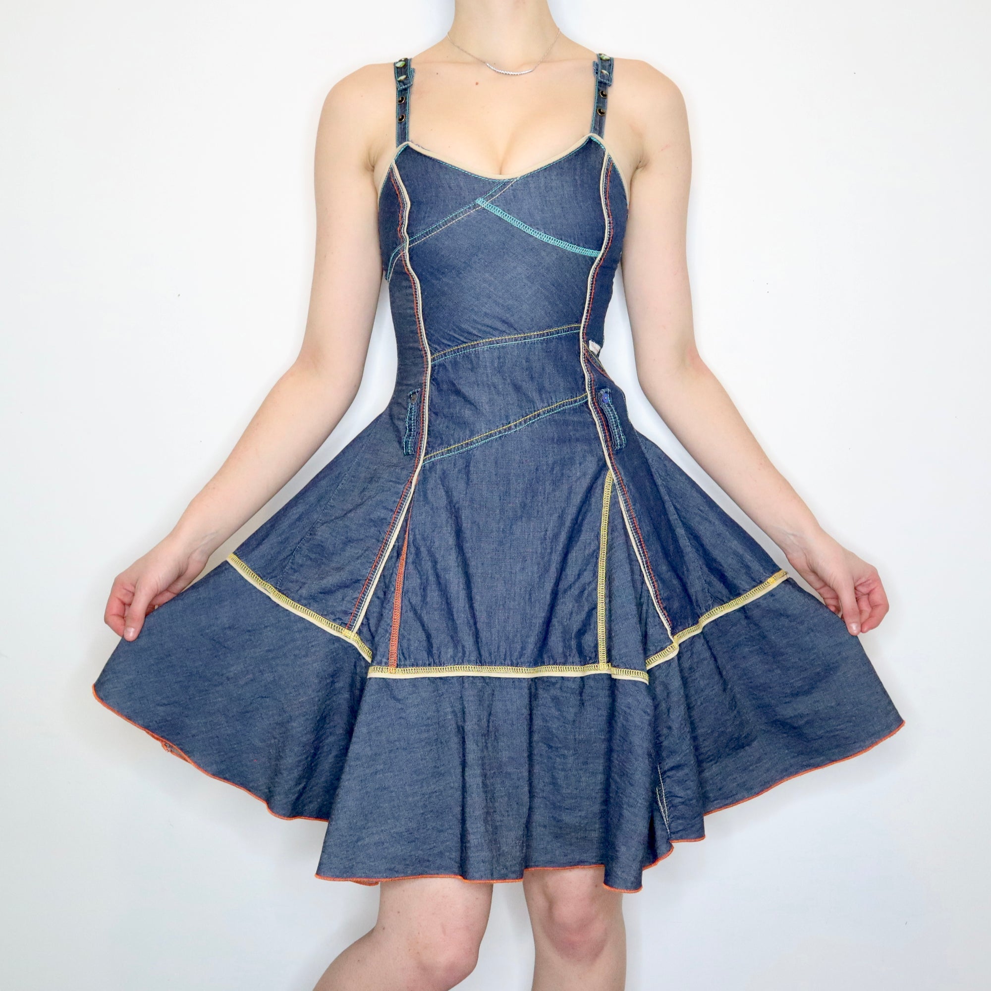 Asymmetrical Denim Dress