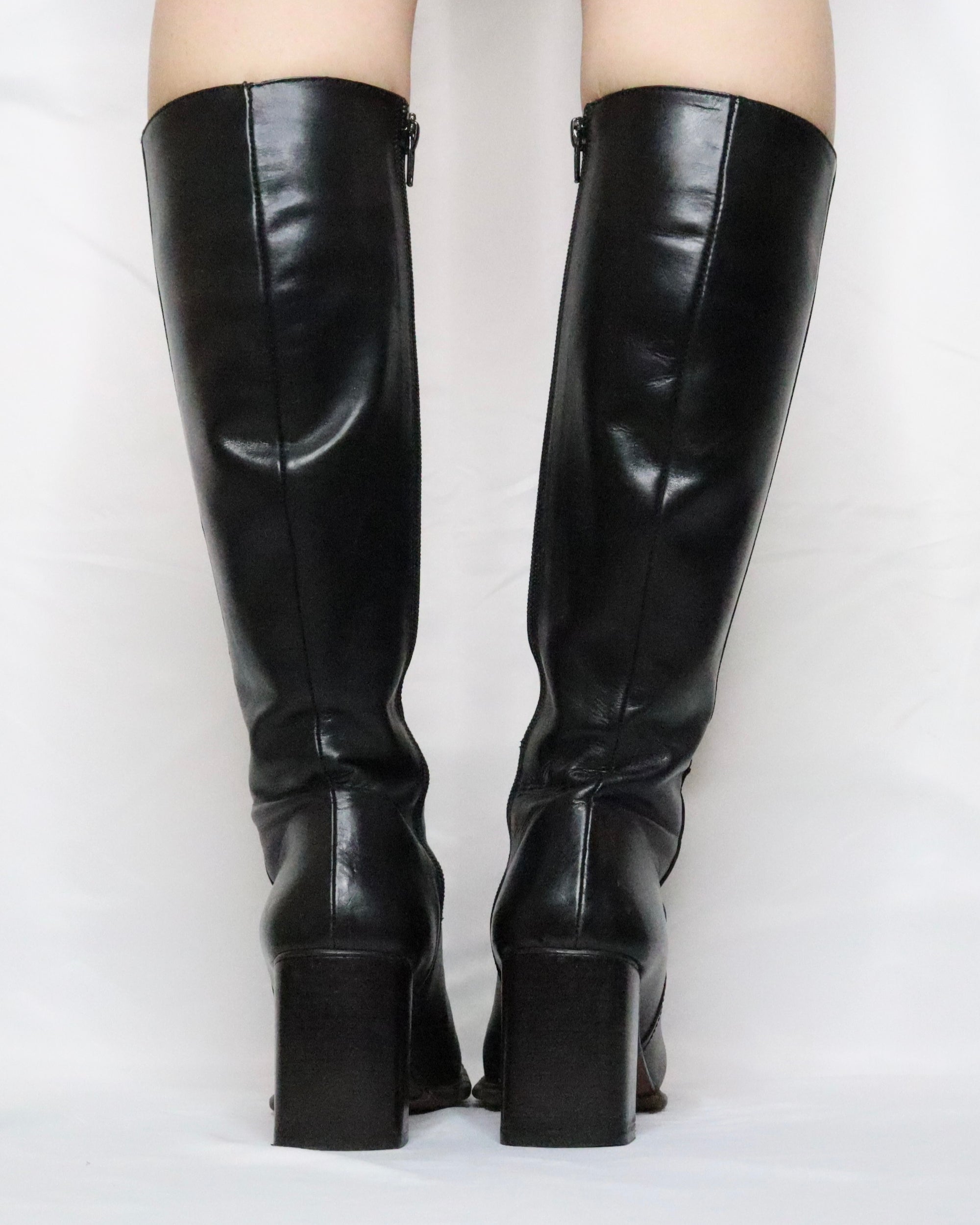 Black Knee High Boots (7 US/37 EU) 
