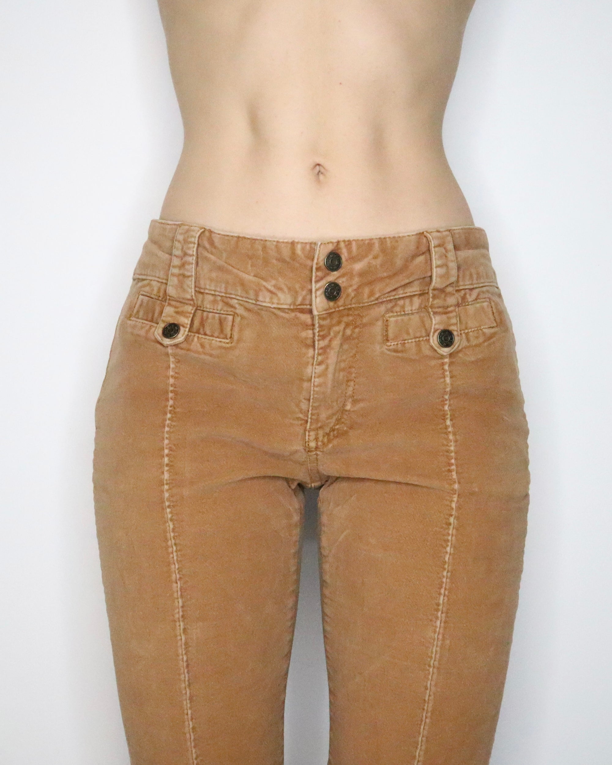 Brown Corduroy Flare Pants (Large) 