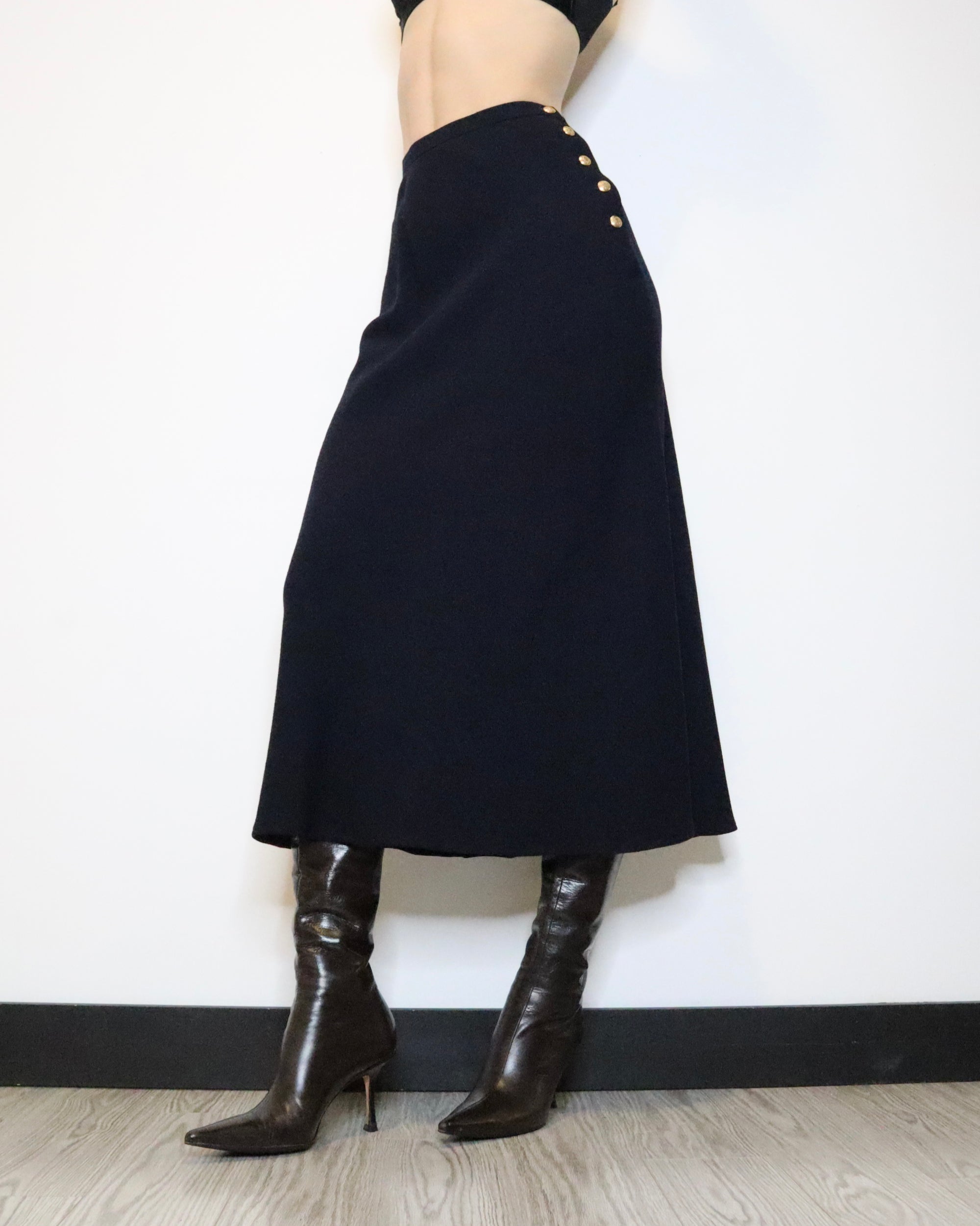 Ralph Lauren Navy Maxi Skirt (XS) 