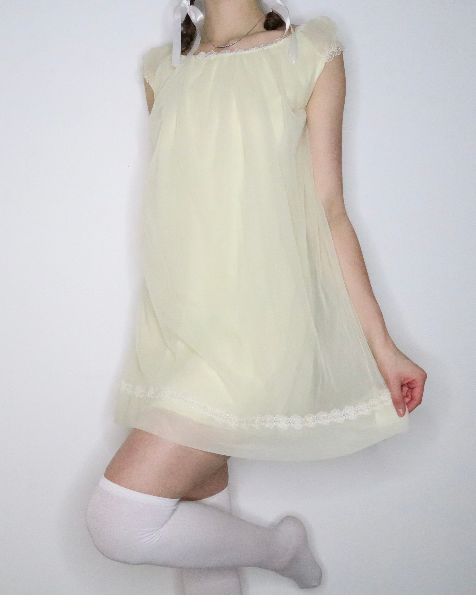Pastel Yellow Babydoll Nightgown (Small) Pastel Yellow Babydoll Nightgown (Small)