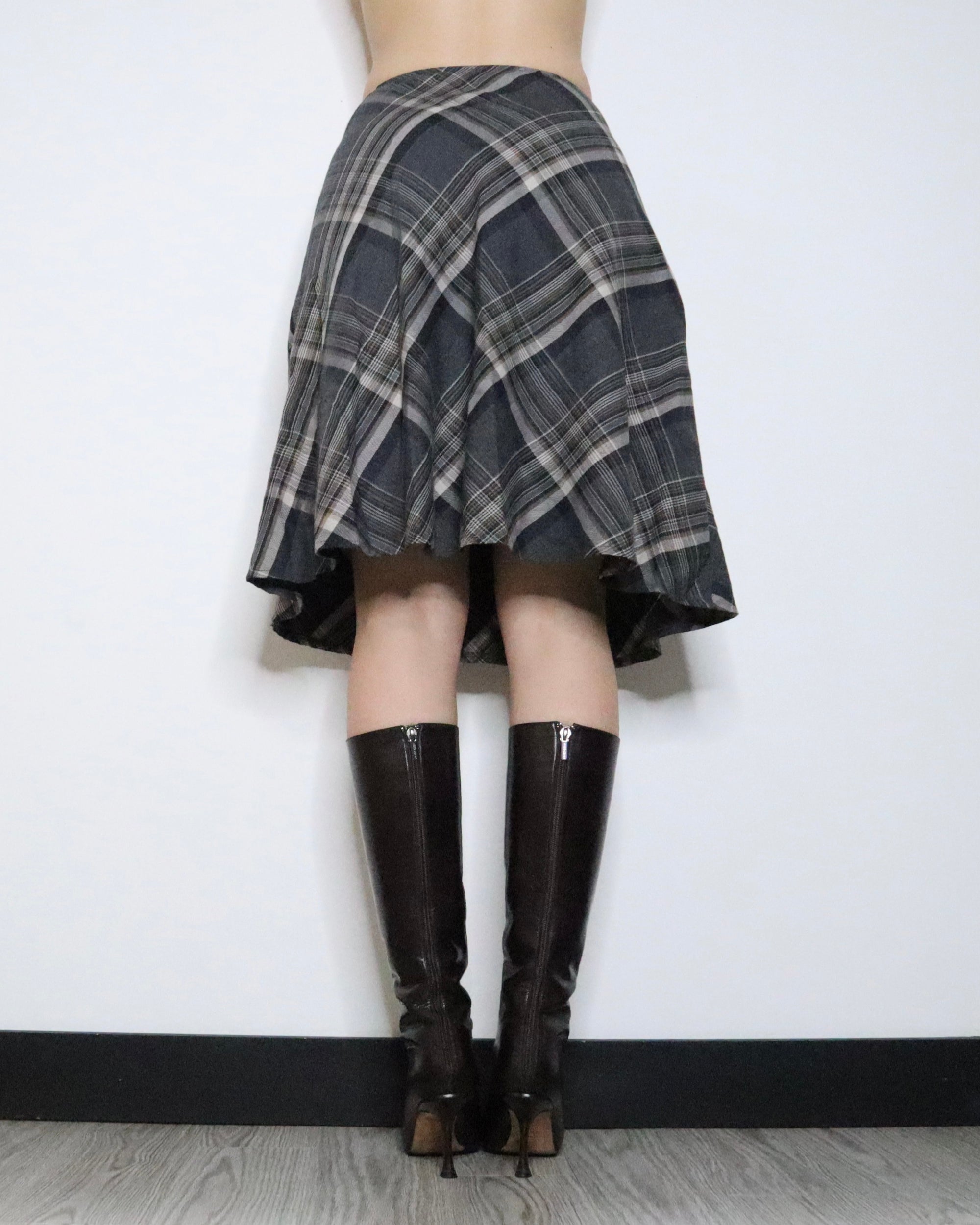 Plaid Midi Skirt (XS) 