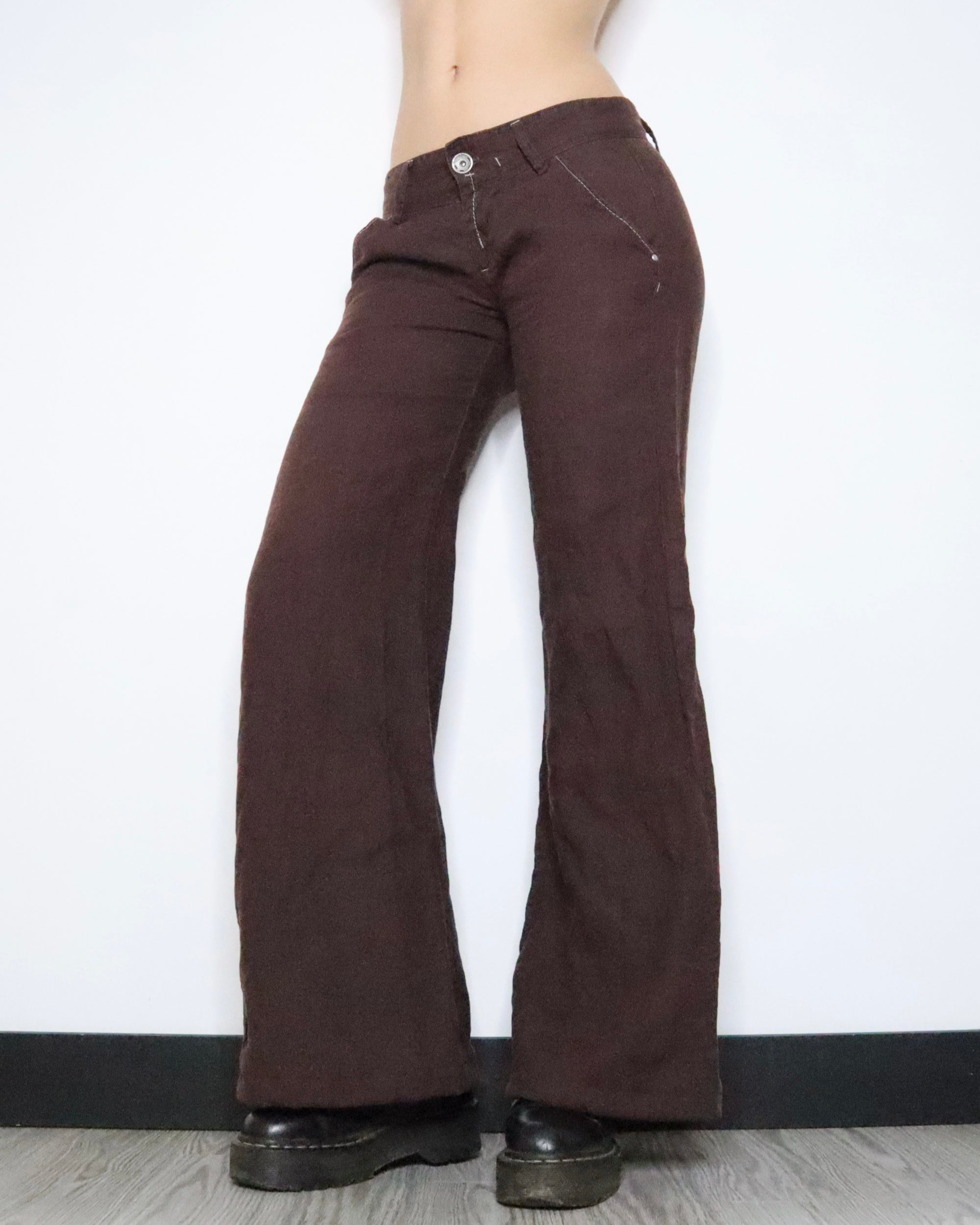 Miss Sixty Brown Linen Pants (Small) 
