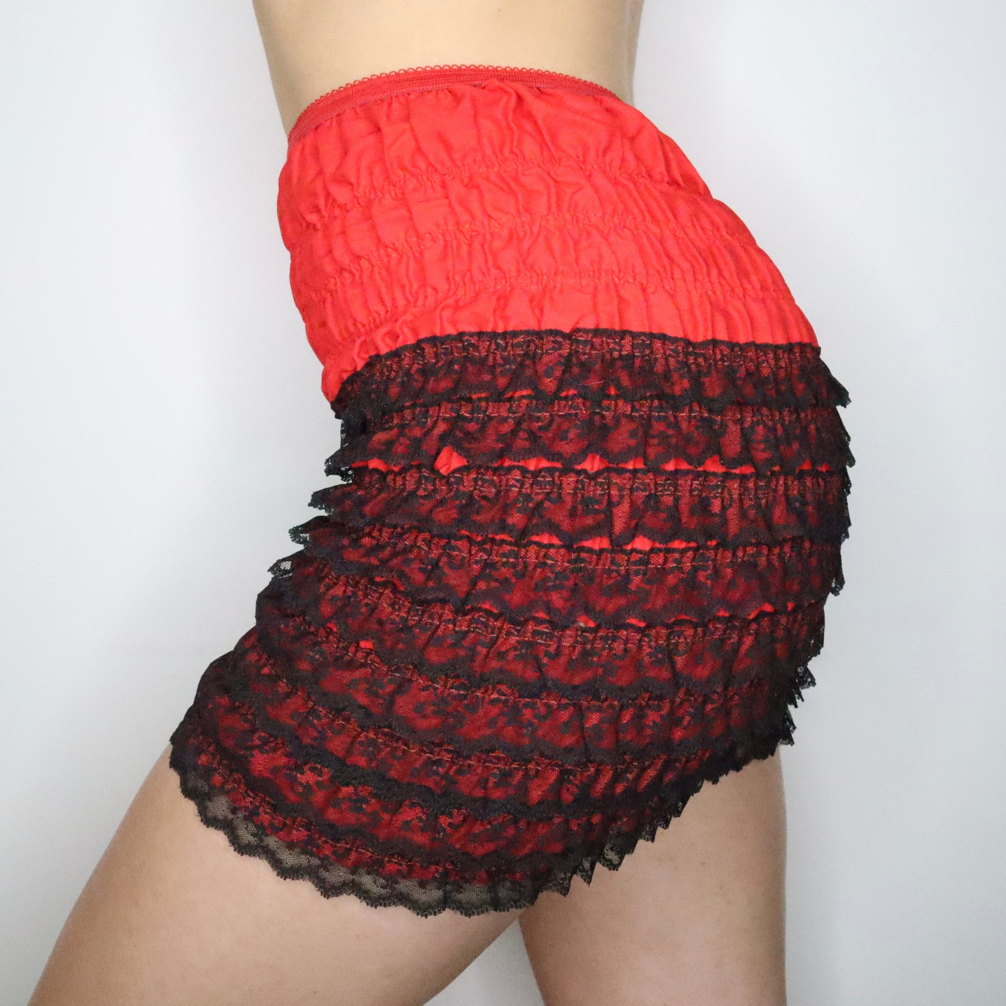 Red Ruffle Lace Bloomers (Small)