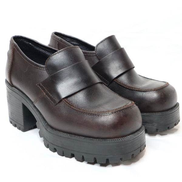 Vintage 90s Aldo Black Genuine Leather Platform Boots - Imber Vintage