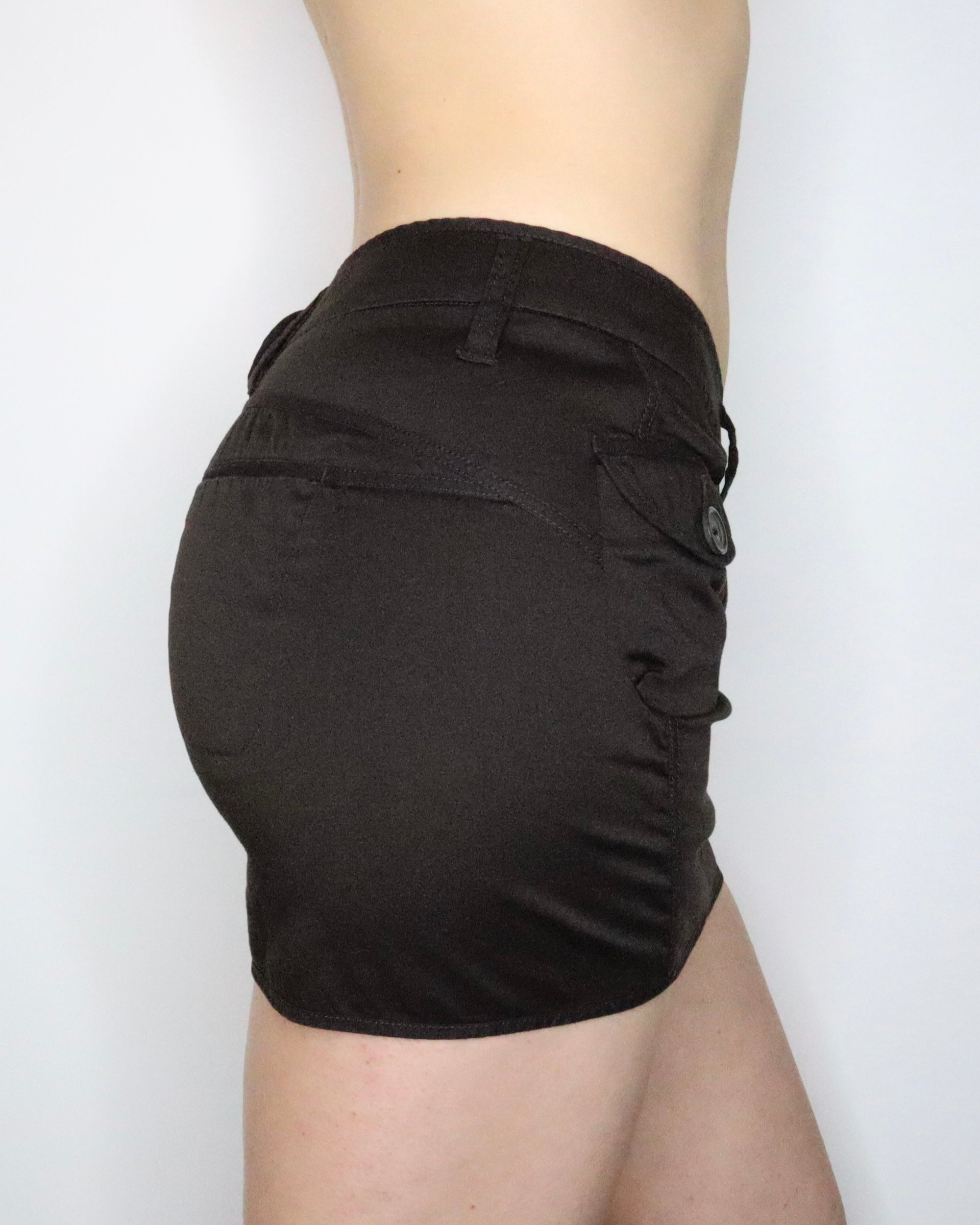 Dark Brown Cargo Mini Skirt (Medium) 