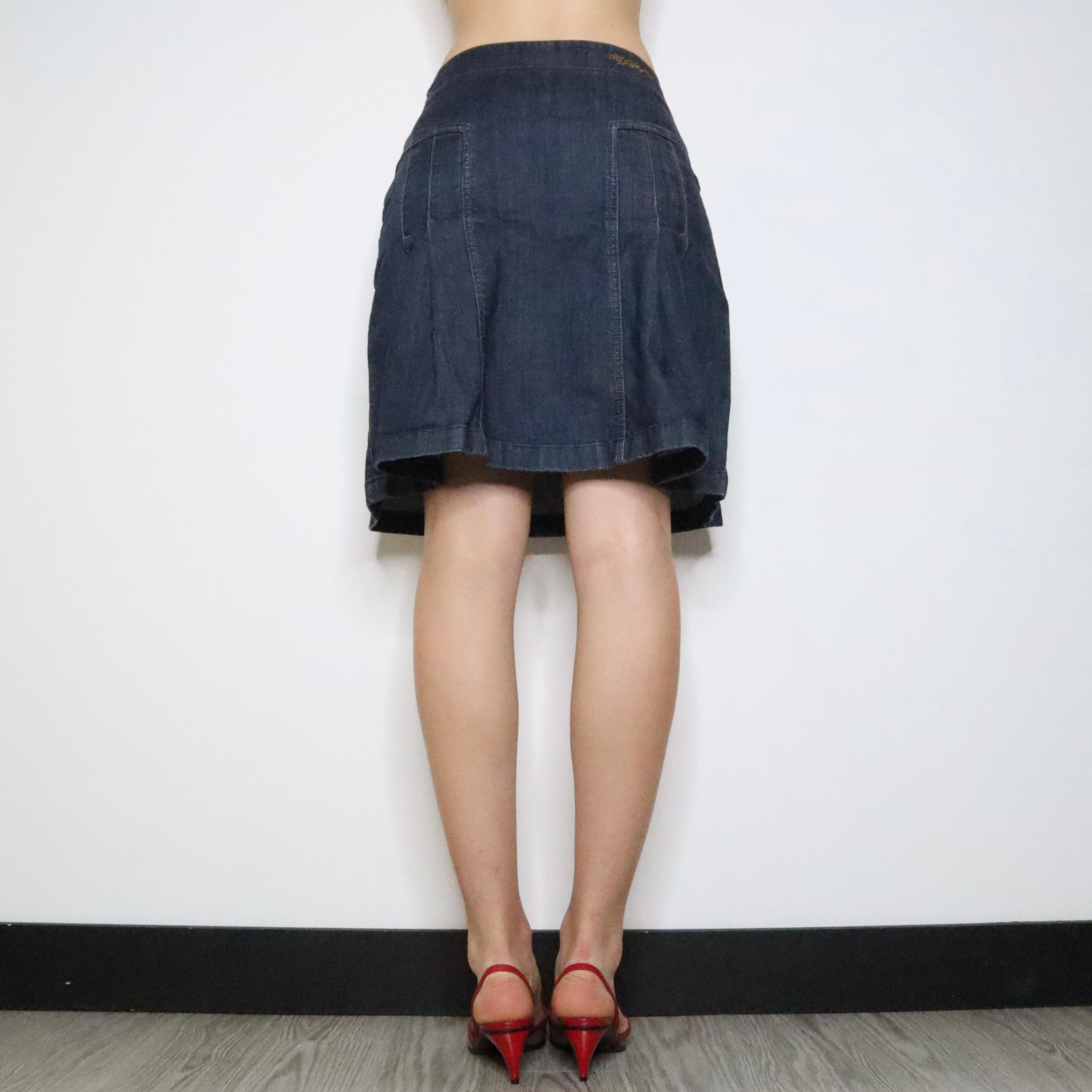 Tommy Denim Midi Skirt (Small) - Imber